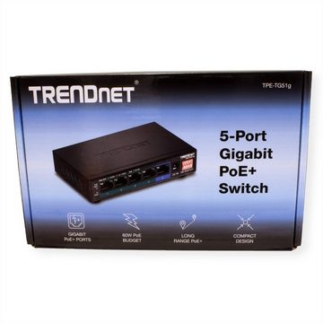 Trendnet TPE-TG51G 5-Port PoE+ Switch Gigabit 60W Netzwerk-Switch