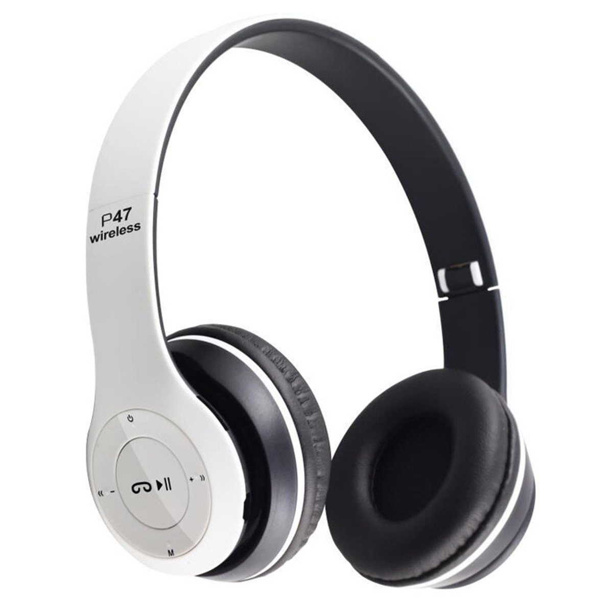 XDeer Bluetooth Over-Ear-Kopfhörer Faltbare Micro (Stereo 3,5mm Over-Ear-Kopfhörer Kabel, Headset Weiß Köpfhorerkabel) mit USB Kopfhörer Wireless