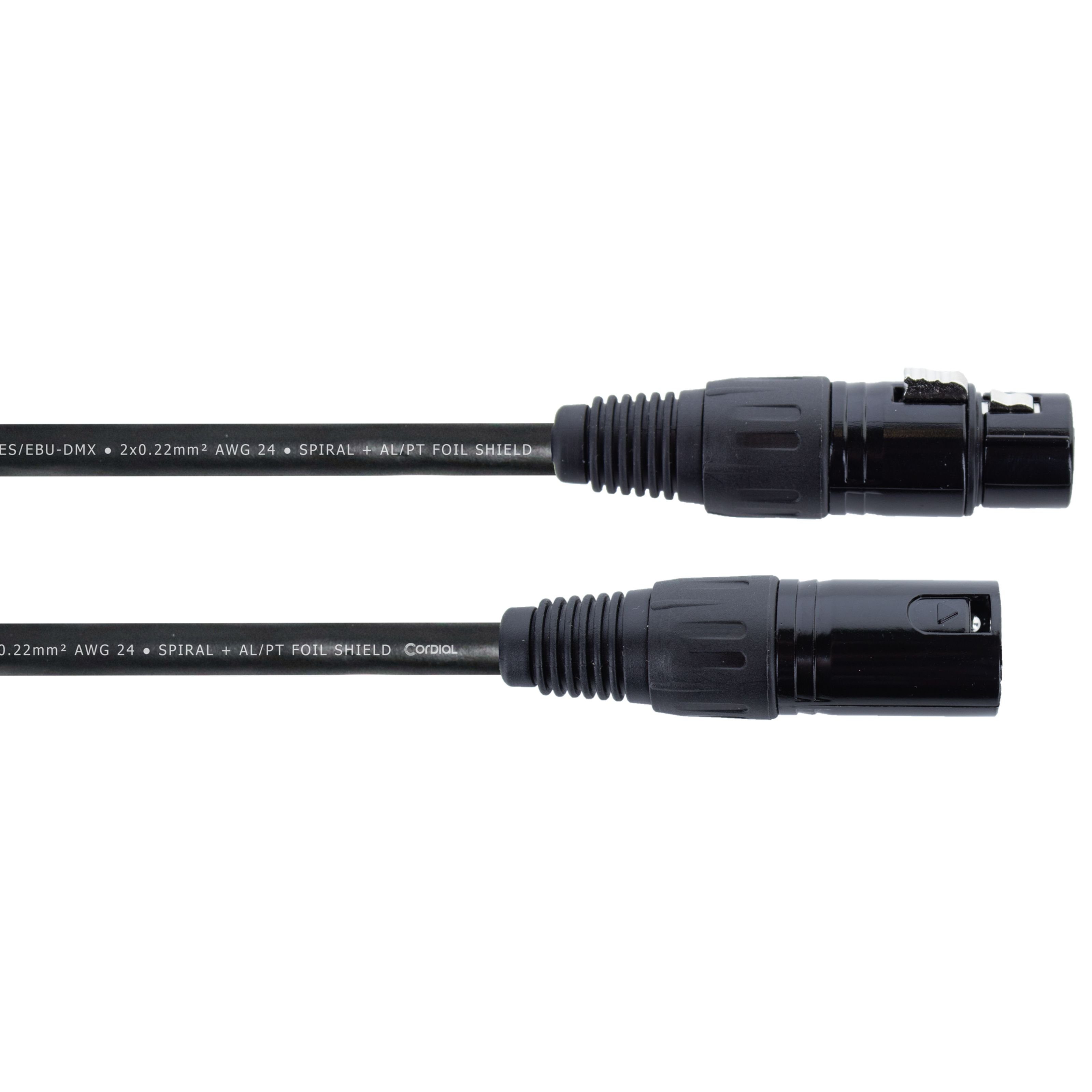 Cordial Lampen-Verbindungskabel, ED 0.5 FM DMX Kabel 0,5 m - Kabel