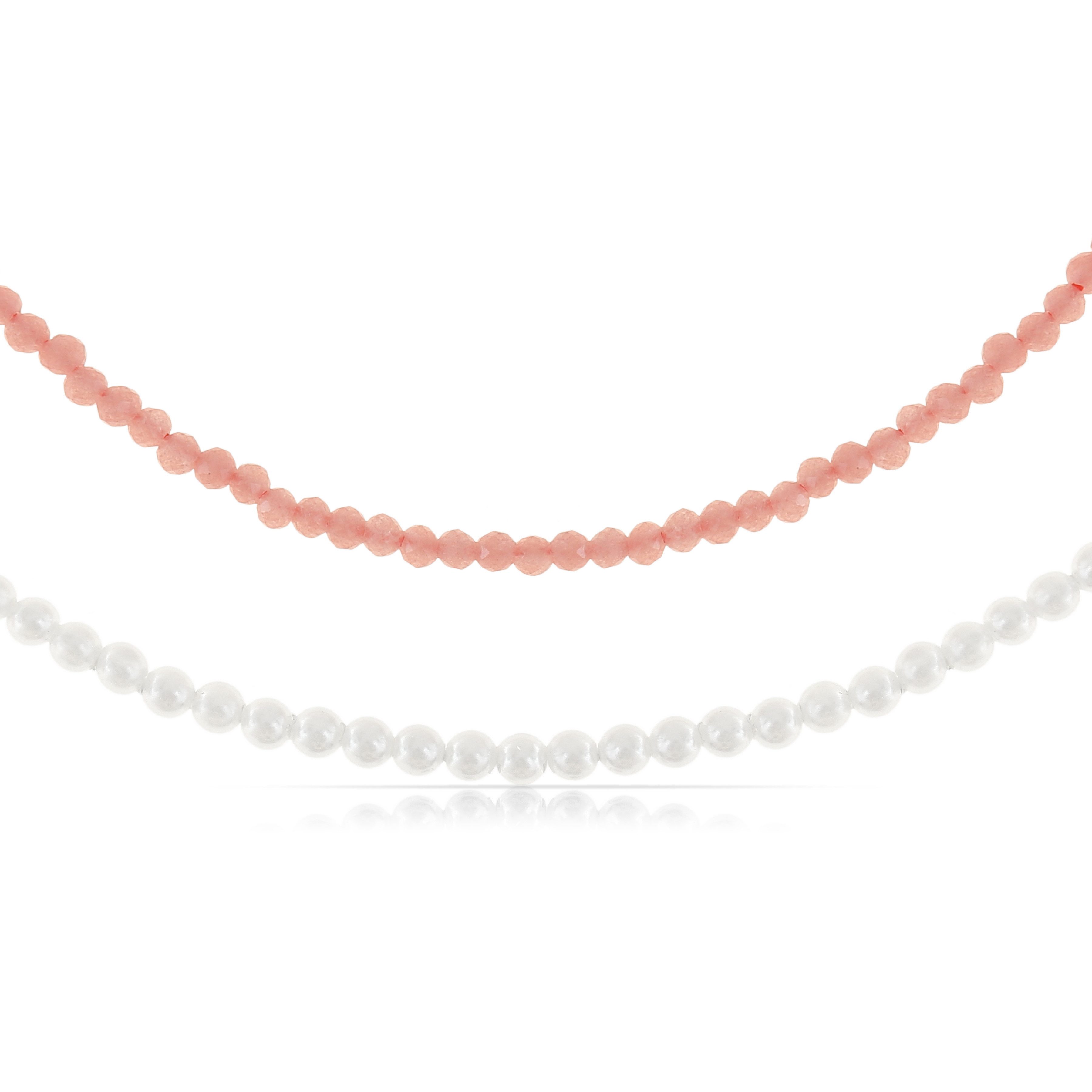 Made by Nami Perlenketten-Set Zweireihige Damen Halskette mit Süßwasserperl günstig online kaufen