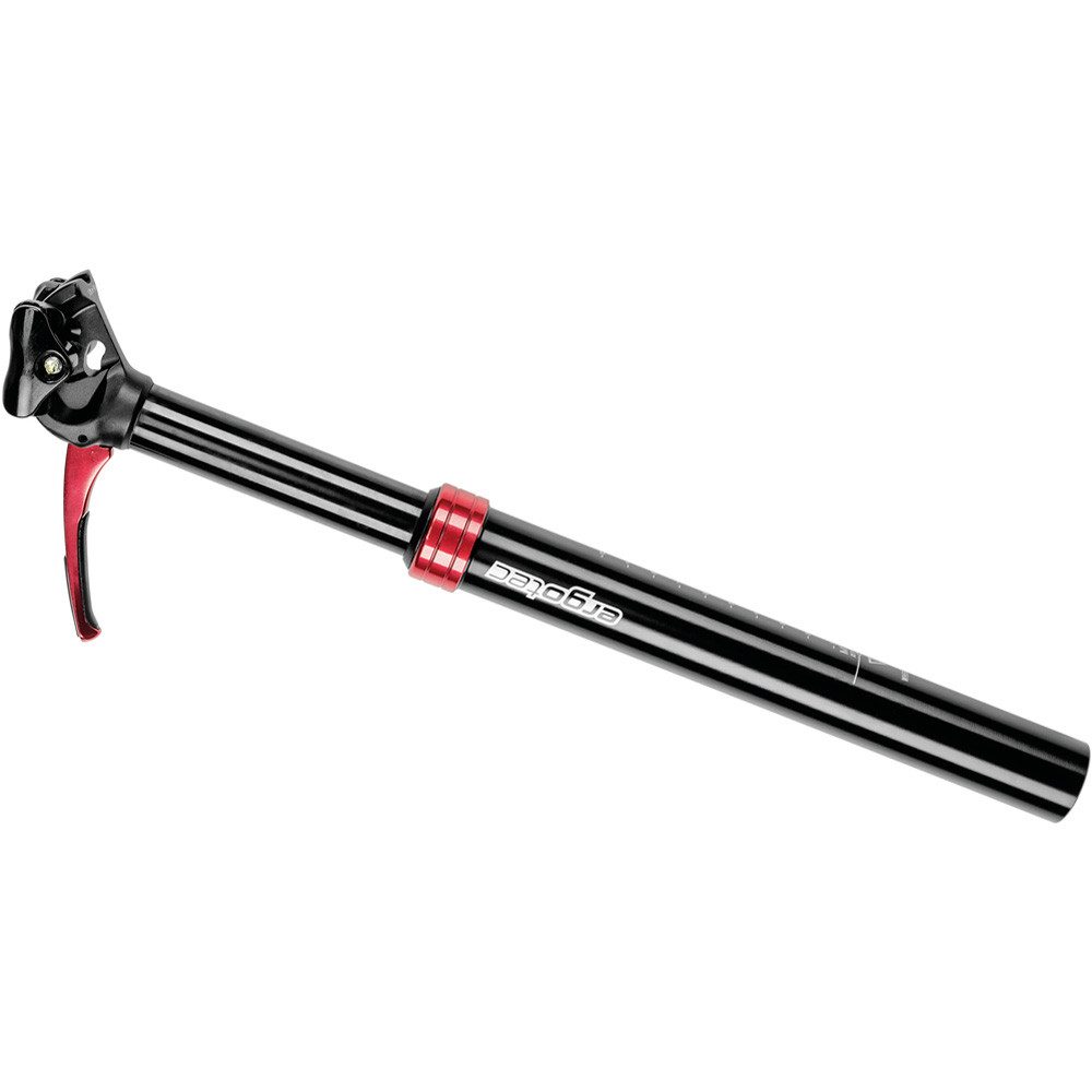 Sattelstütze ErgoTec Variosattelstütze Up & Down Ø27,2mm 390mm lang schwarz rot