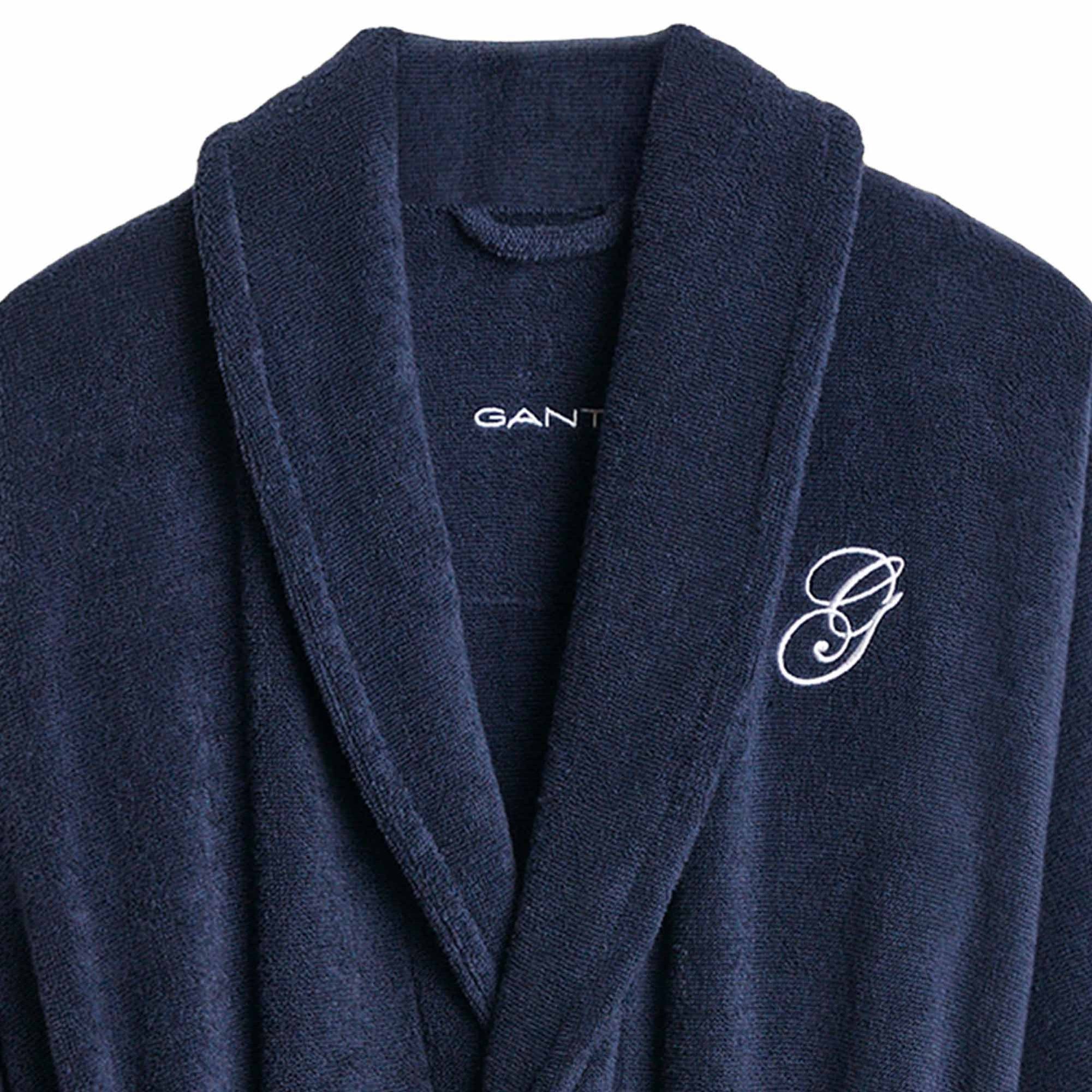 Gant Bademantel Unisex Bademantel 1er Pack Baumwolle, Baumwolle