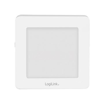 LogiLink LED Nachtlicht LED013, mit Dämmerungssensor quadratisch, 3014 LED x4, weiß