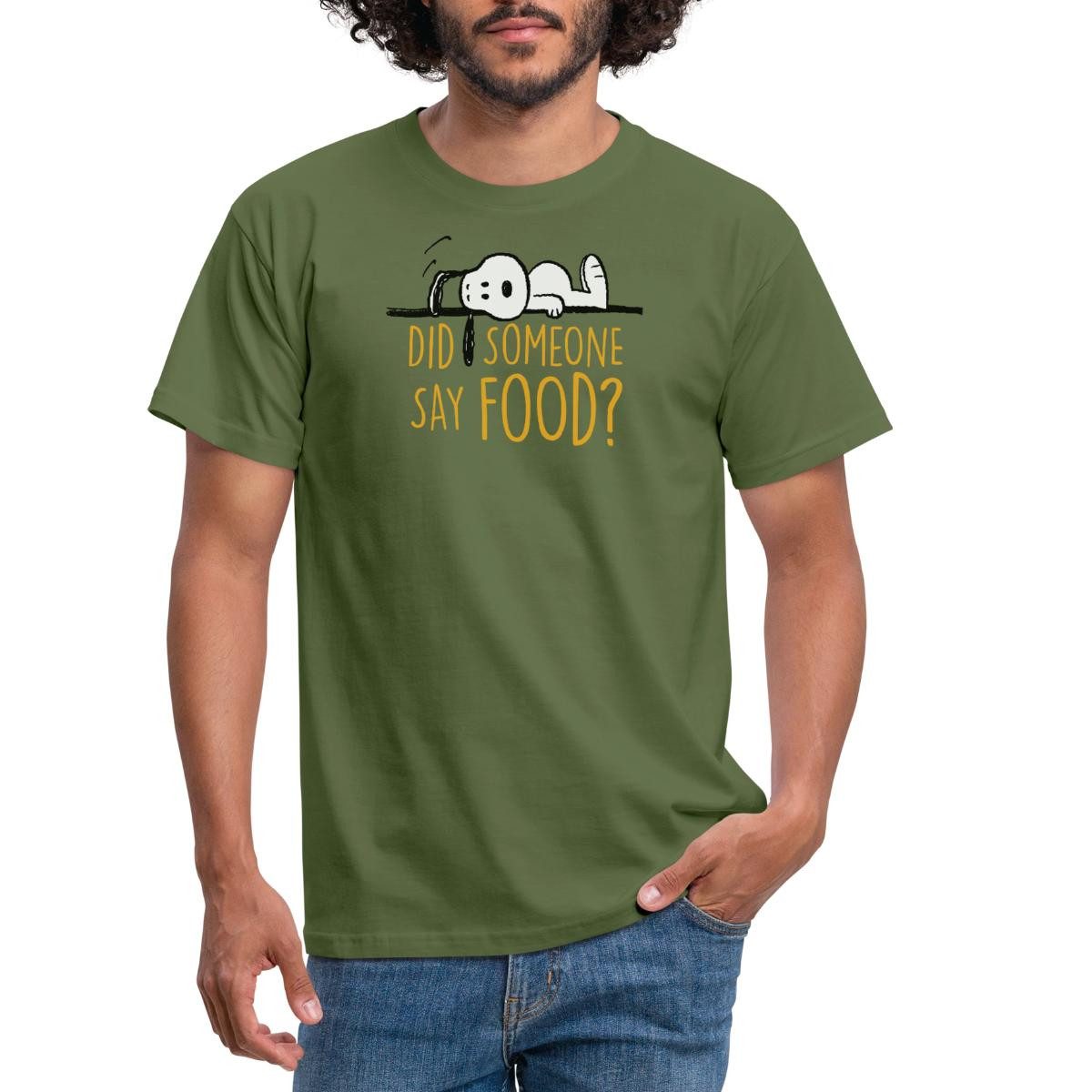 Spreadshirt T-Shirt Peanuts Snoopy Ich Hab Hunger Lustiger Spruch Männer T-Shirt (1-tlg)