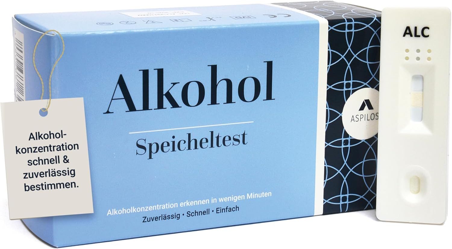 Alkohol-Teststreifen Alkohol Schnelltest Alkoholtester für Zuhause in 3 Minuten