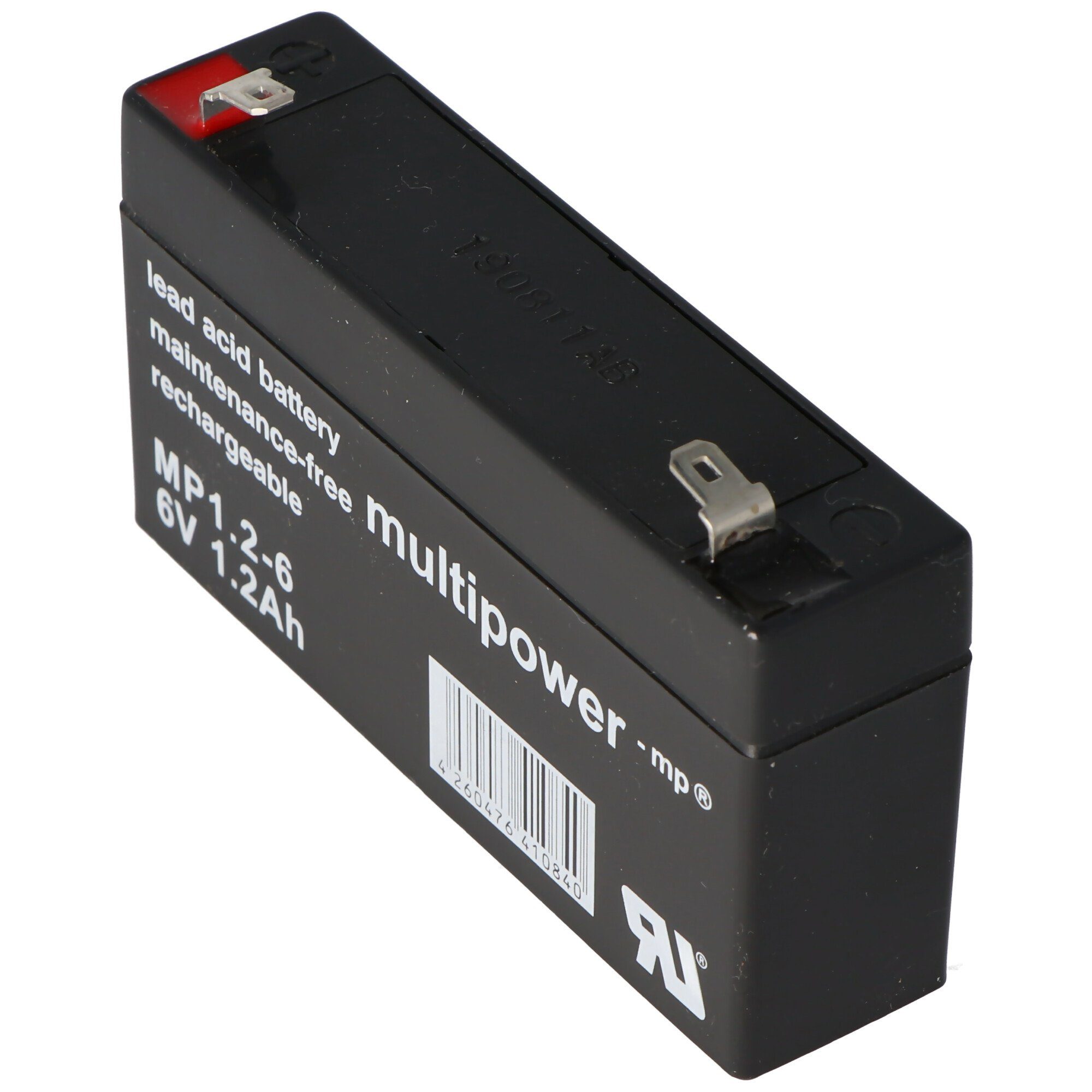 Multipower MP1.2-6 Akku PB Blei, 6 Volt 1200mAh, Anschluss 4,8 Akku
