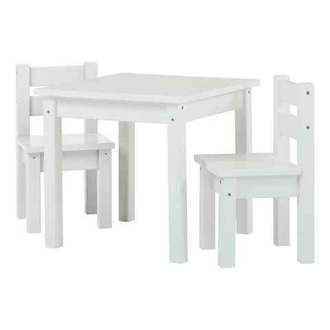 Hoppekids Kindersitzgruppe Mads Tisch mit 2 Stühlen Kiefer massiv & MDF