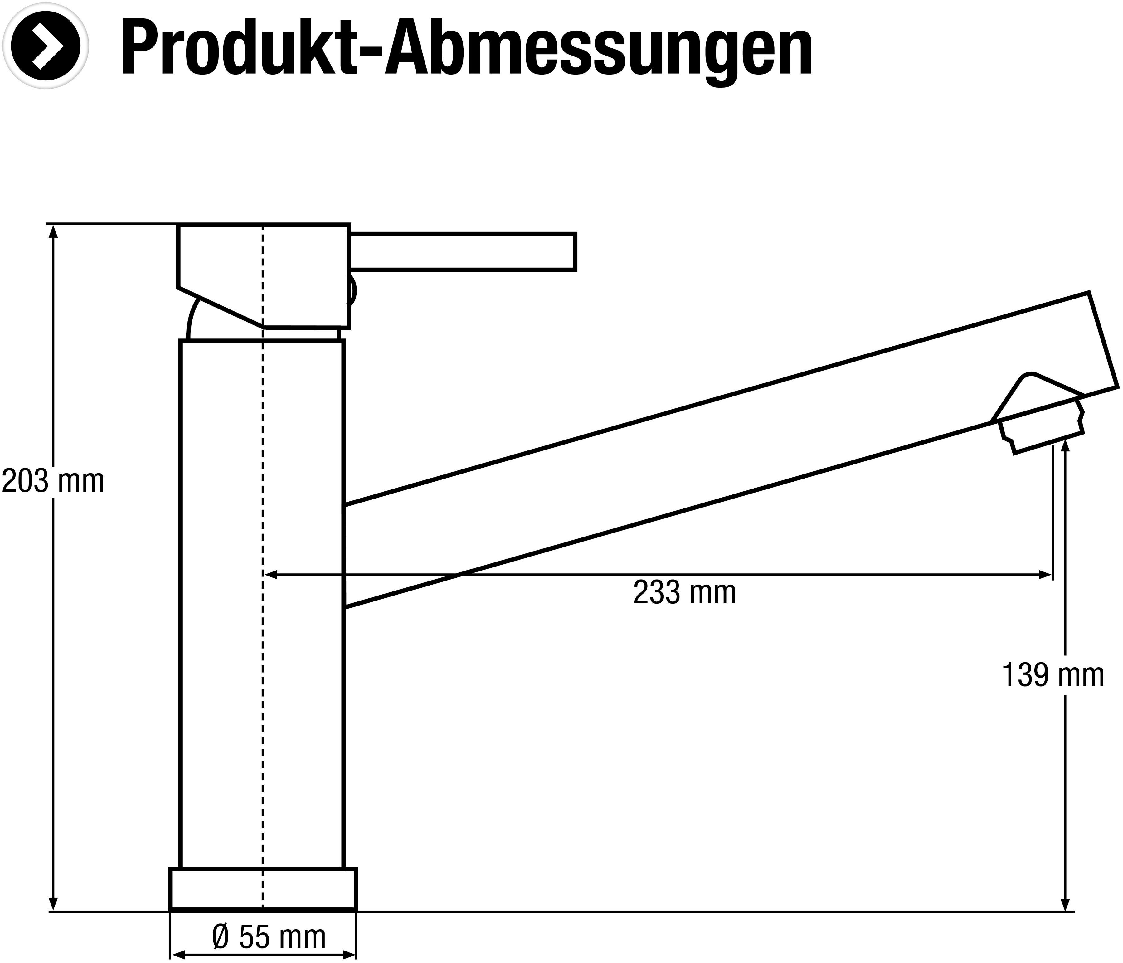CORNAT Spültischarmatur "Zelina" - Hochwertiger Messingkörper - verchromt Schwenkbarer Auslauf / Hochdruck-Armatur / Küchenarmatur / Wasserhahn