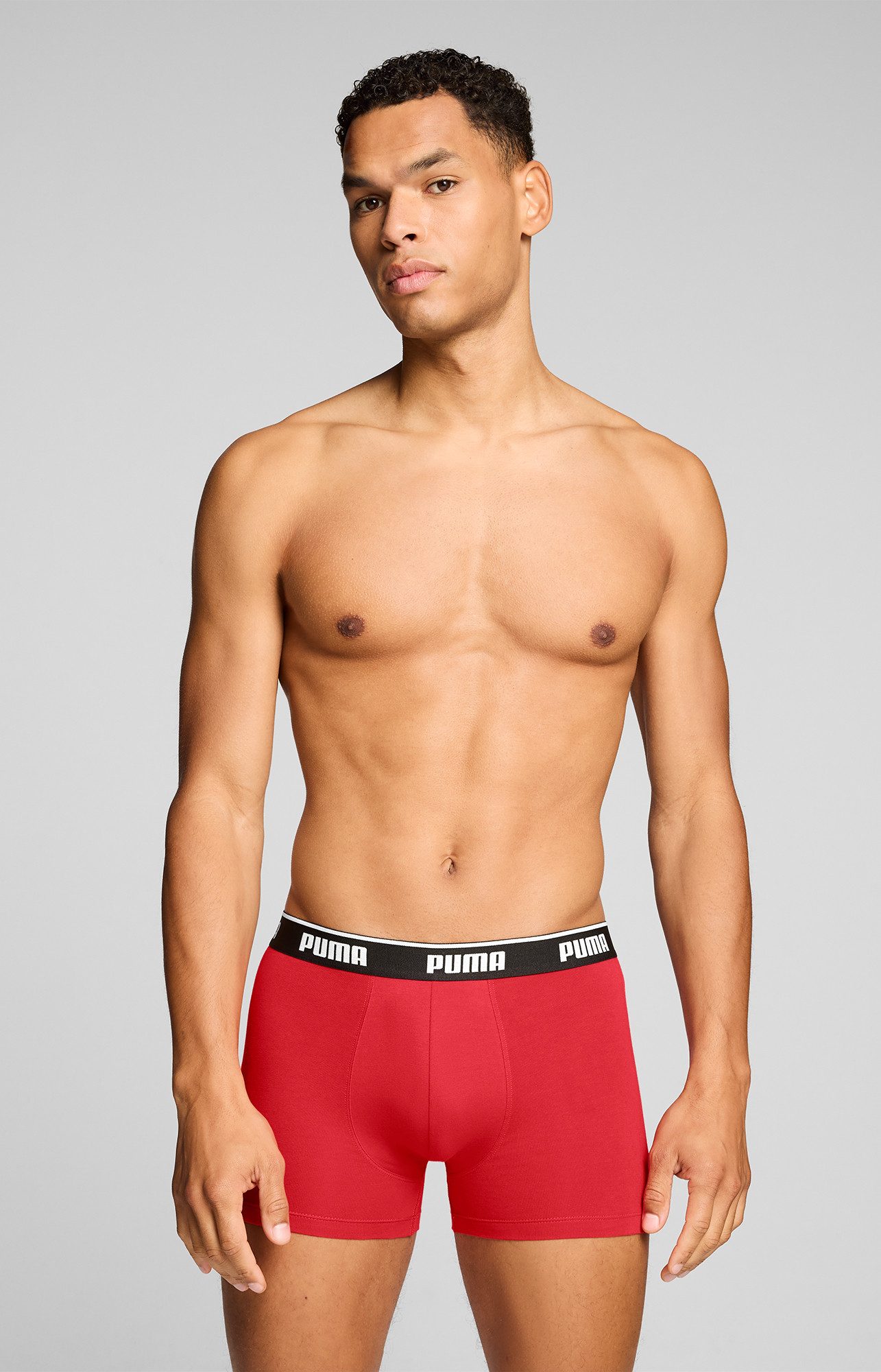 PUMA Boxershorts PUMA MEN EVERYDAY BASIC BOXERS 3P (3er Pack) Komfortabler elastischer Logobund