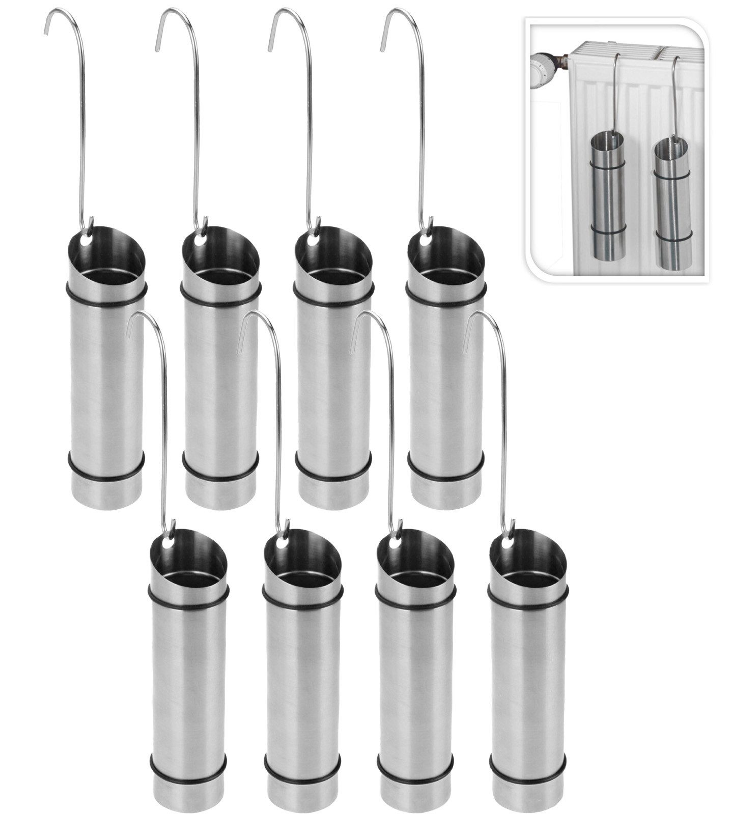 Koopman Luftbefeuchter Heizkörper Verdunster Edelstahl 8 er Set, Haken zum günstig online kaufen