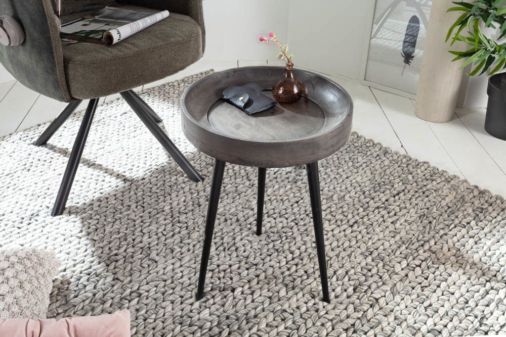 riess-ambiente Beistelltisch PURE NATURE Ø35cm grau günstig online kaufen