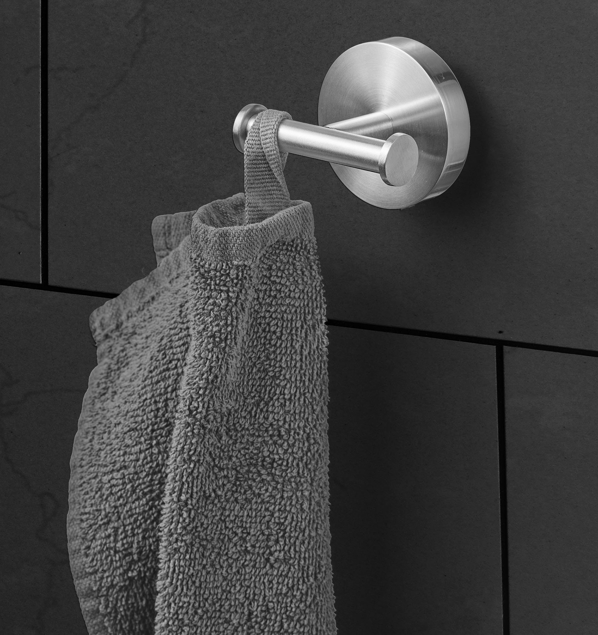 Amare Bath Handtuchhalter Handtuchhalter Handtuch Doppelhaken Luxus Silber