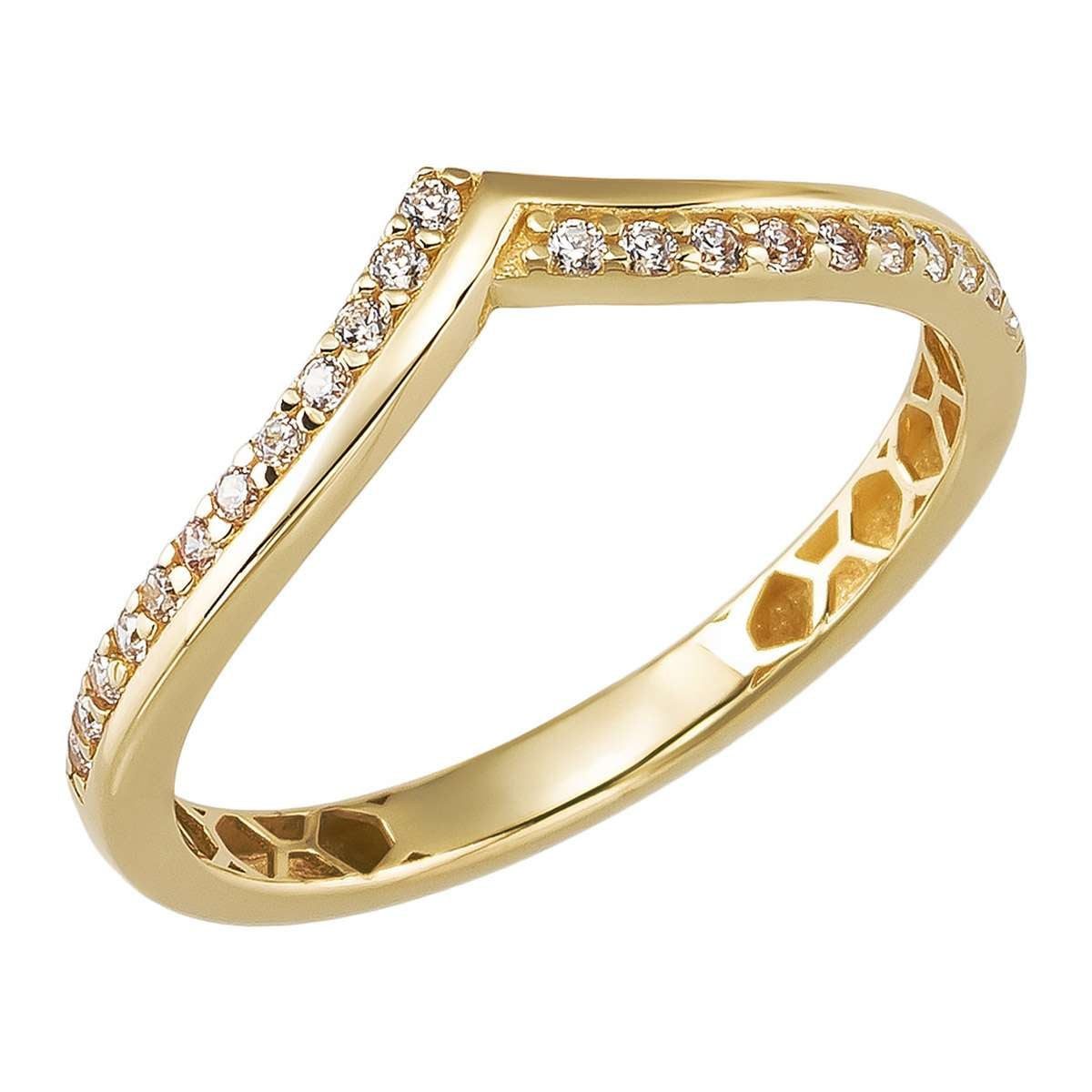 trendor Goldring 21830, Damenring Gold 333/8K Zirkonia-Ring