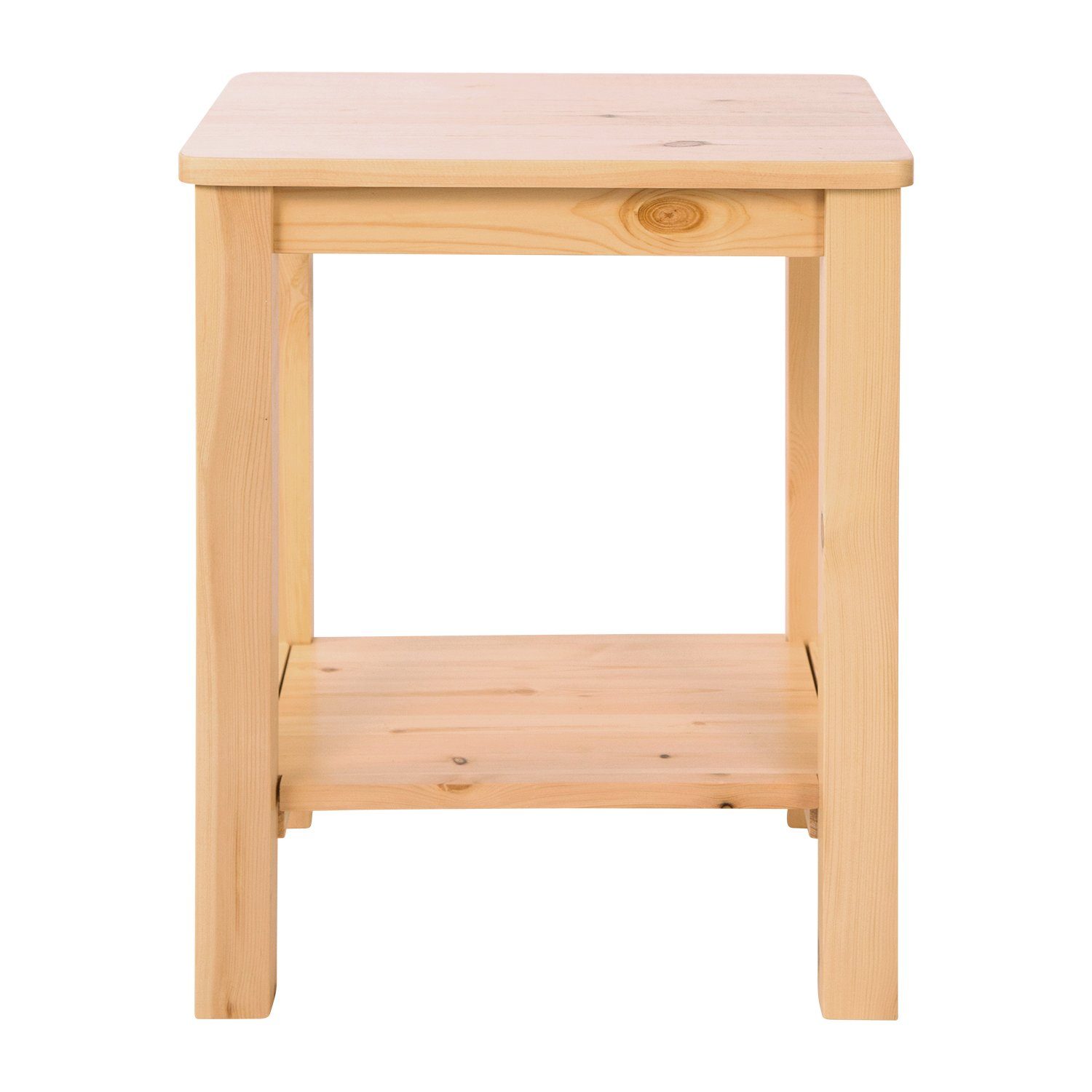 Homestyle4u Nachttisch Beistelltisch Holz Grau Weiß Natur Schlafzimmer Couchtisch, Hocker, Blumenhocker