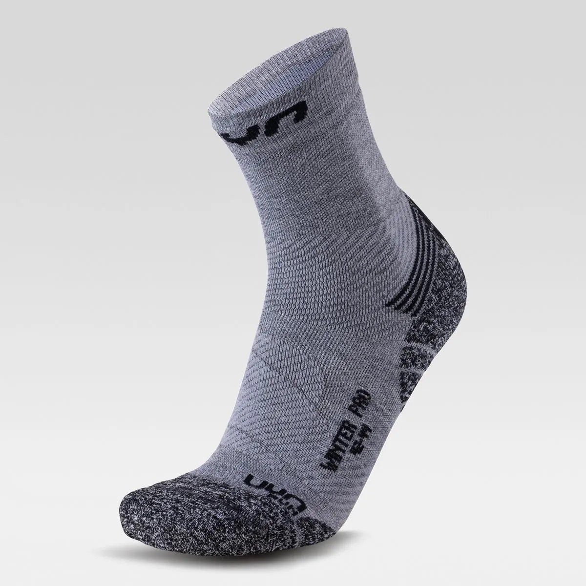UYN Laufsocken Winter Pro (wärmeisolierung) grau/schwarz Herren - 1 Paar günstig online kaufen