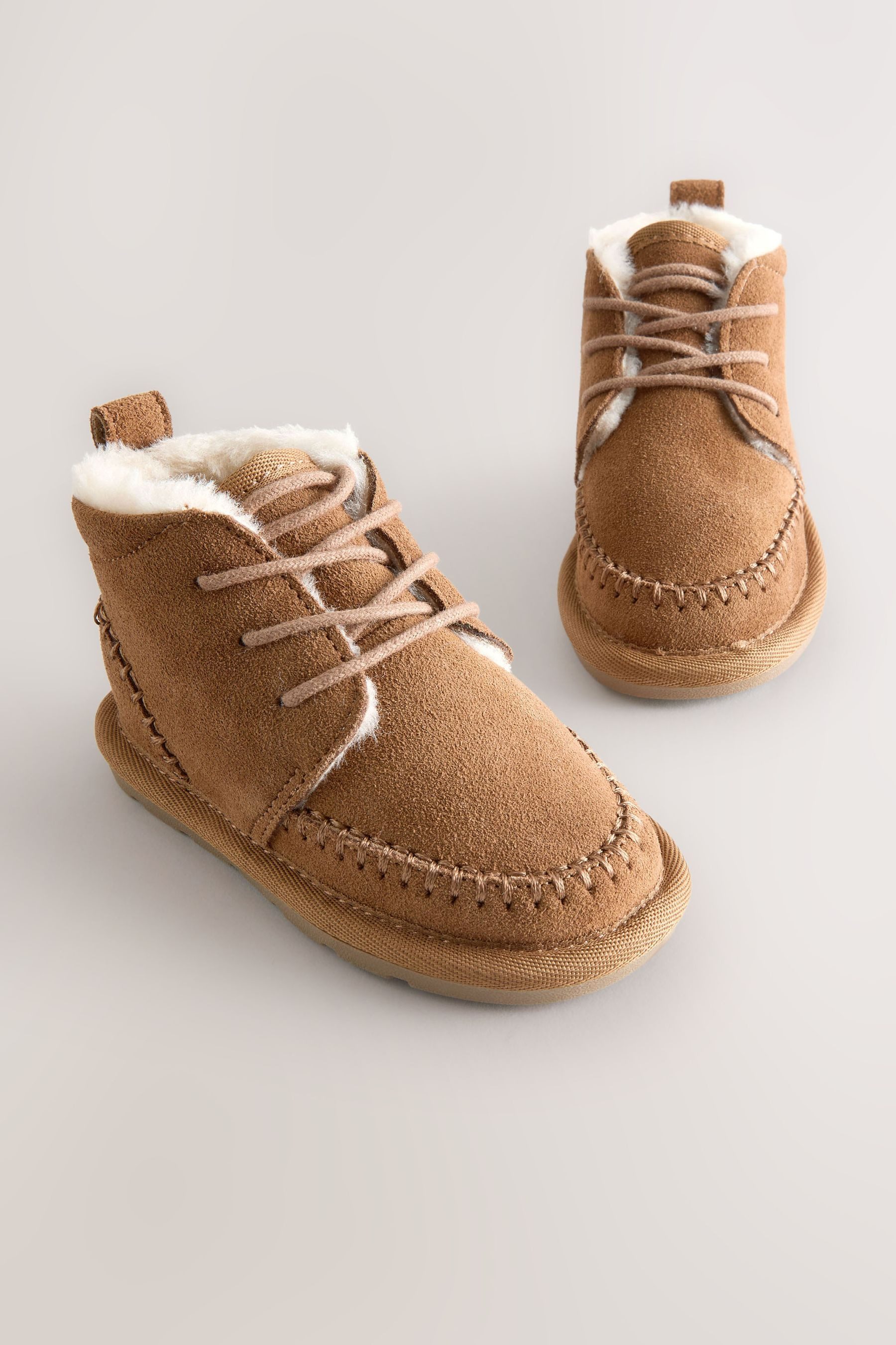 Next Velourslederstiefel mit warmem Futter Stiefel (1-tlg)