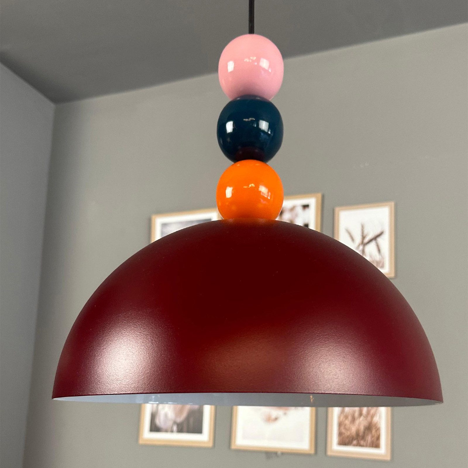 Bamyum Pendelleuchte Pendelleuchte Yimpi Wulst Metall Ø30cm, Modern Hängelampe, ohne Leuchtmittel