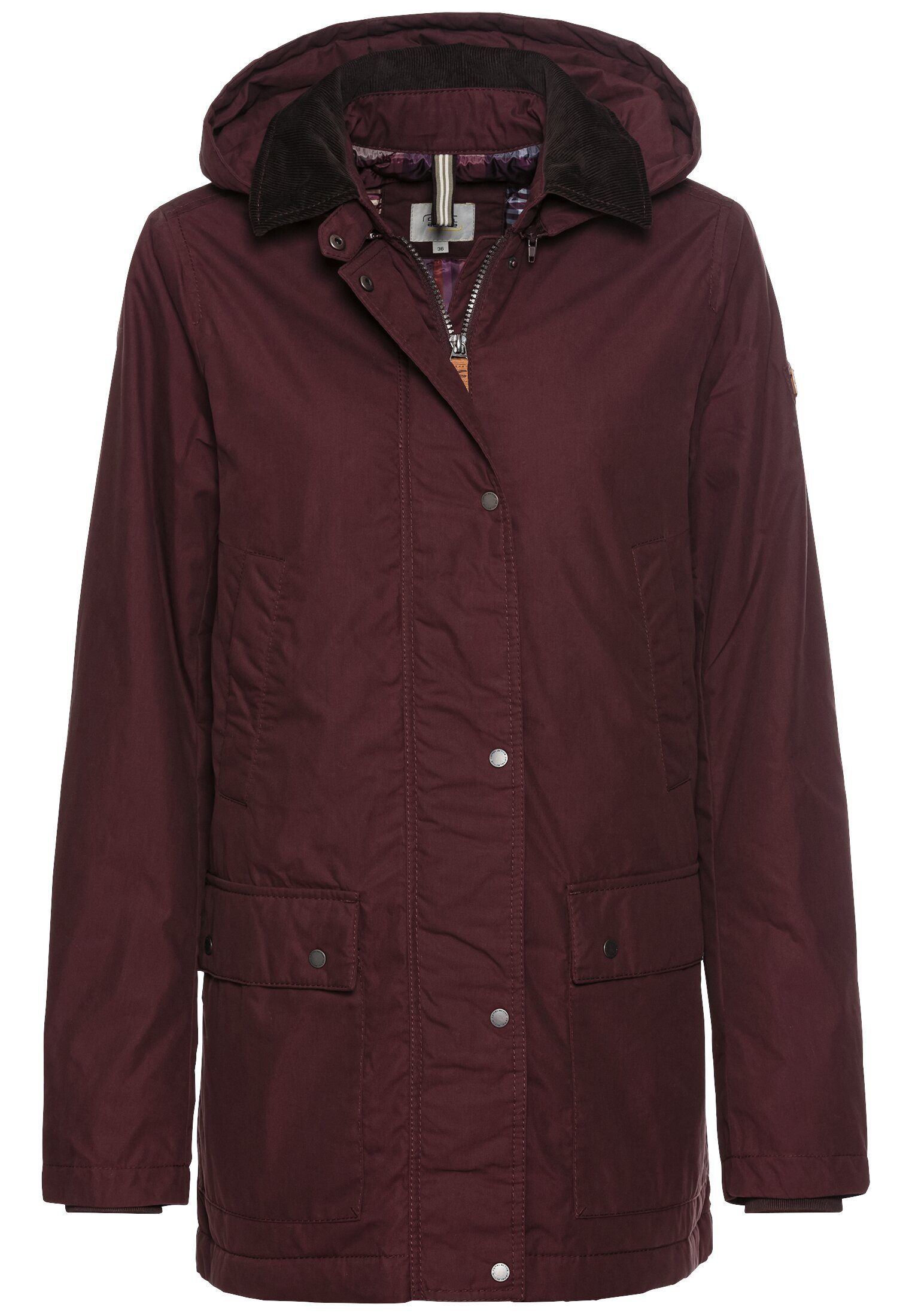 camel active Parka Wachsjacke mit abnehmbarer Kapuze günstig online kaufen