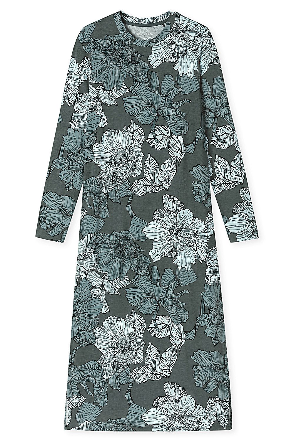 Schiesser Nachthemd Довжина 120 cm langer Arm Damen Hauskleid Selected Premium