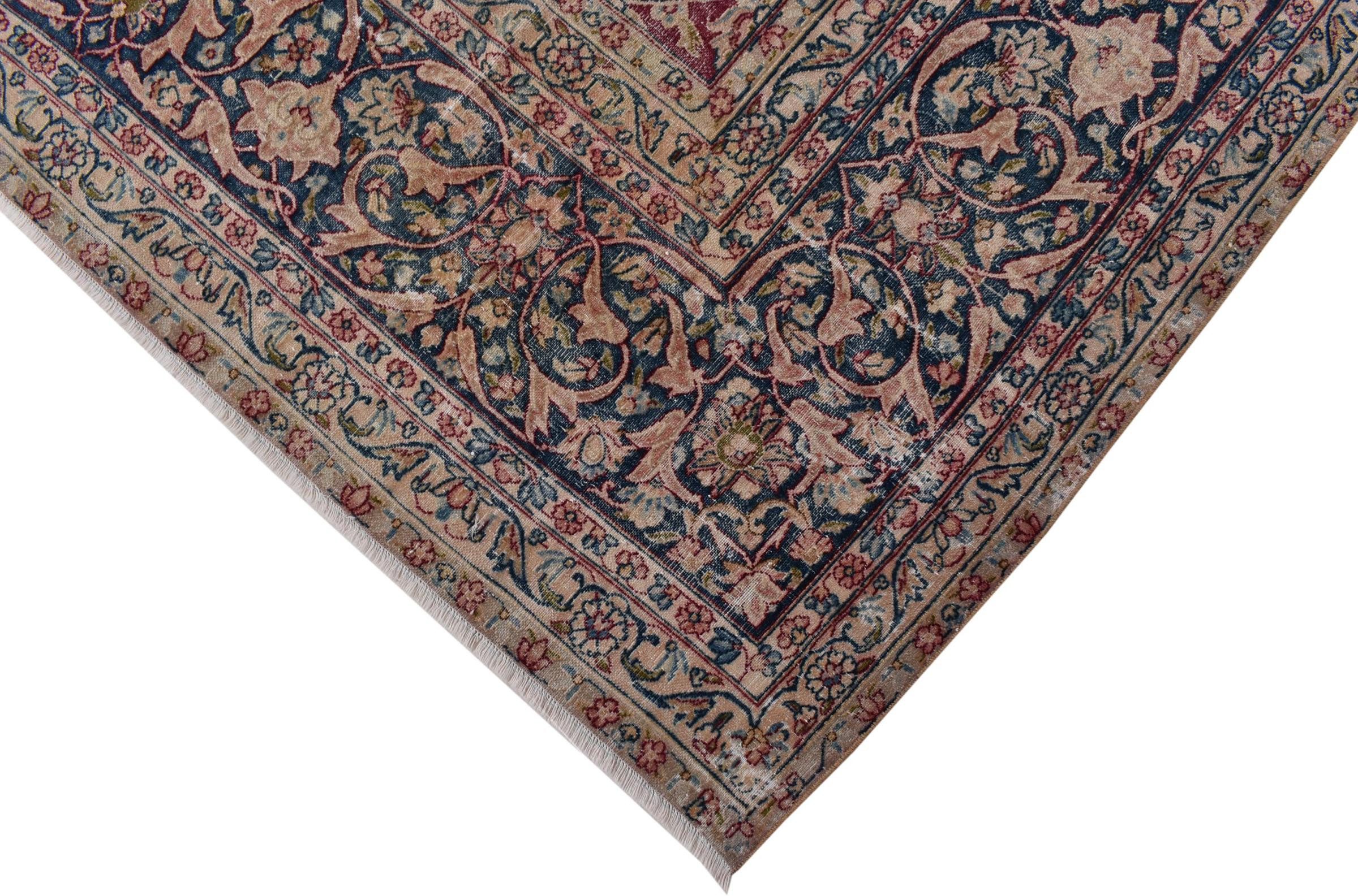 Nain Trading Orientteppich Vintage Kerman 302x397 Handgeknüpfter Moderner Orientteppich, rechteckig, Höhe: 8 mm