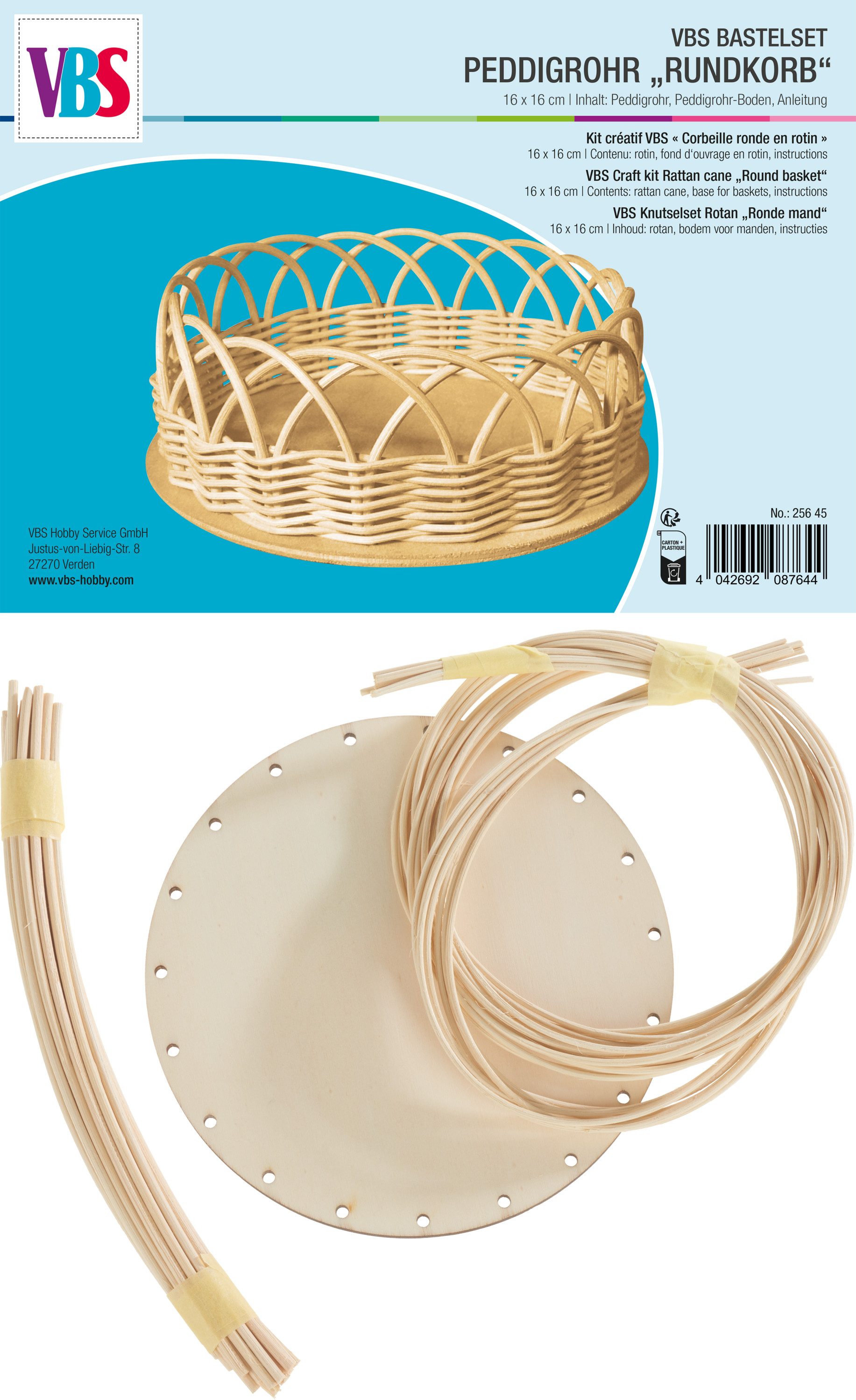 VBS Bastelband Rundkorb, 16 x 16 cm