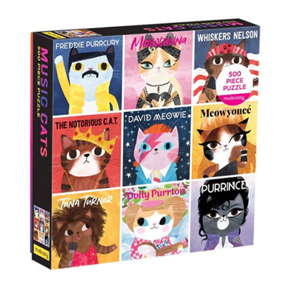 Chronicle Books Puzzle Berühmte Musiker-Katzen, Puzzleteile