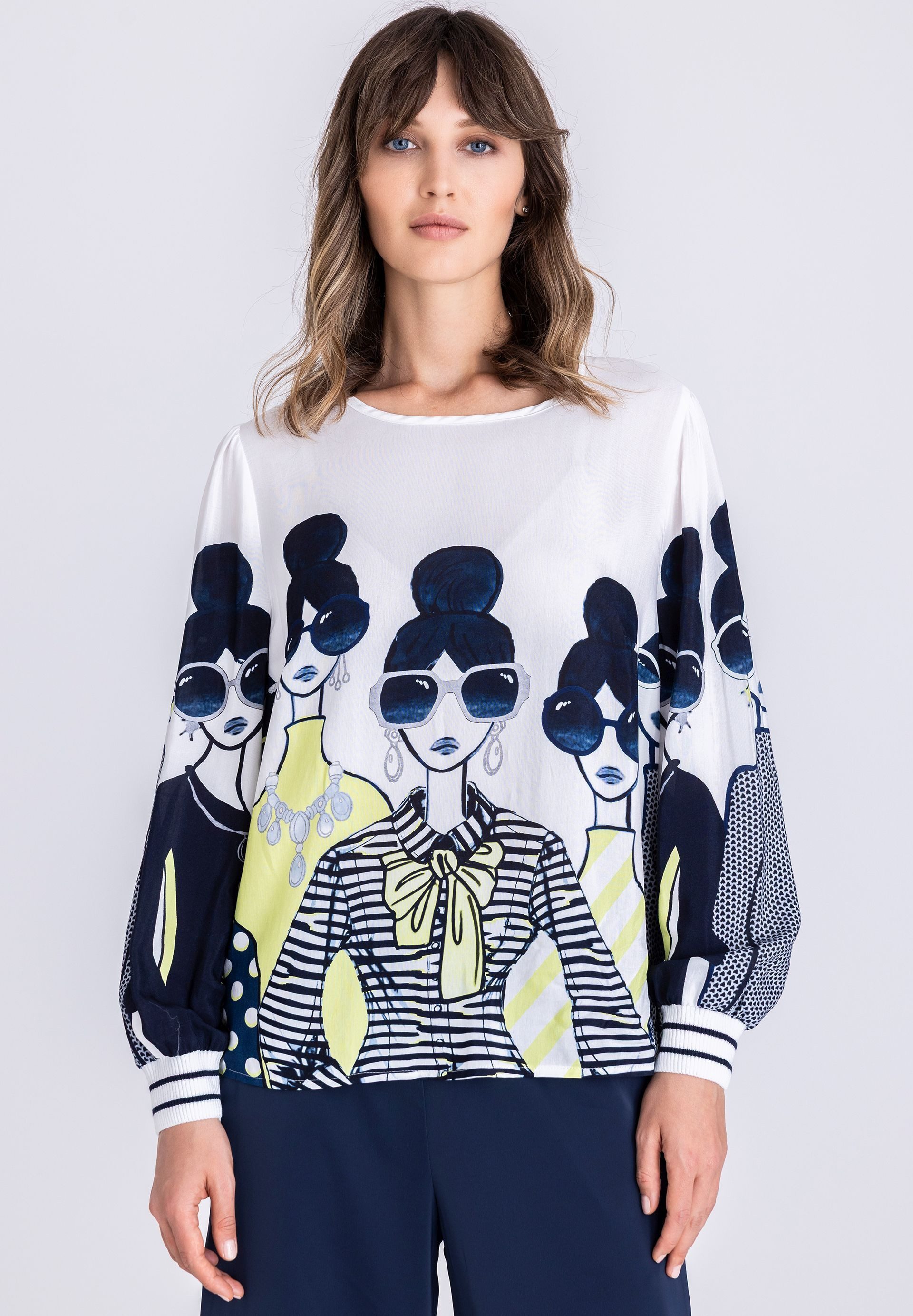 TUZZI Klassische Bluse mit elastischen Bündchen günstig online kaufen