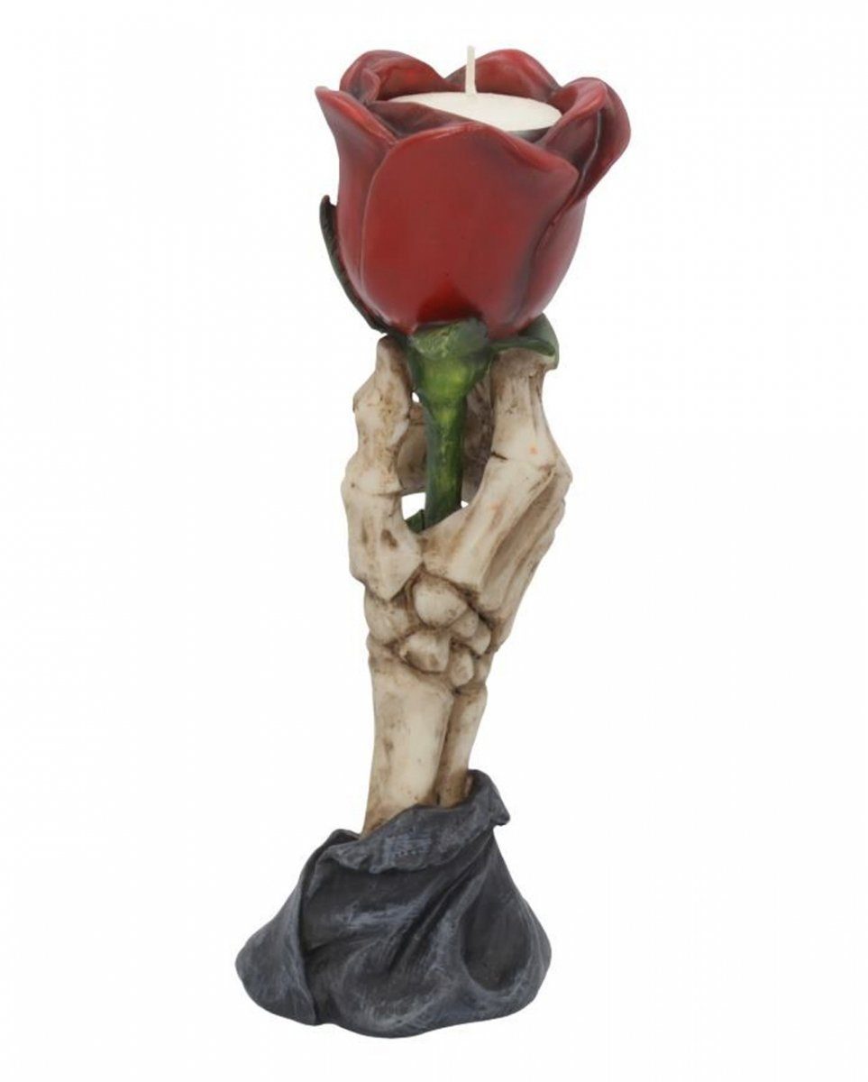 Kerzenständer Teelichthalter Romantischer mit Skeletthand Horror-Shop a Rose