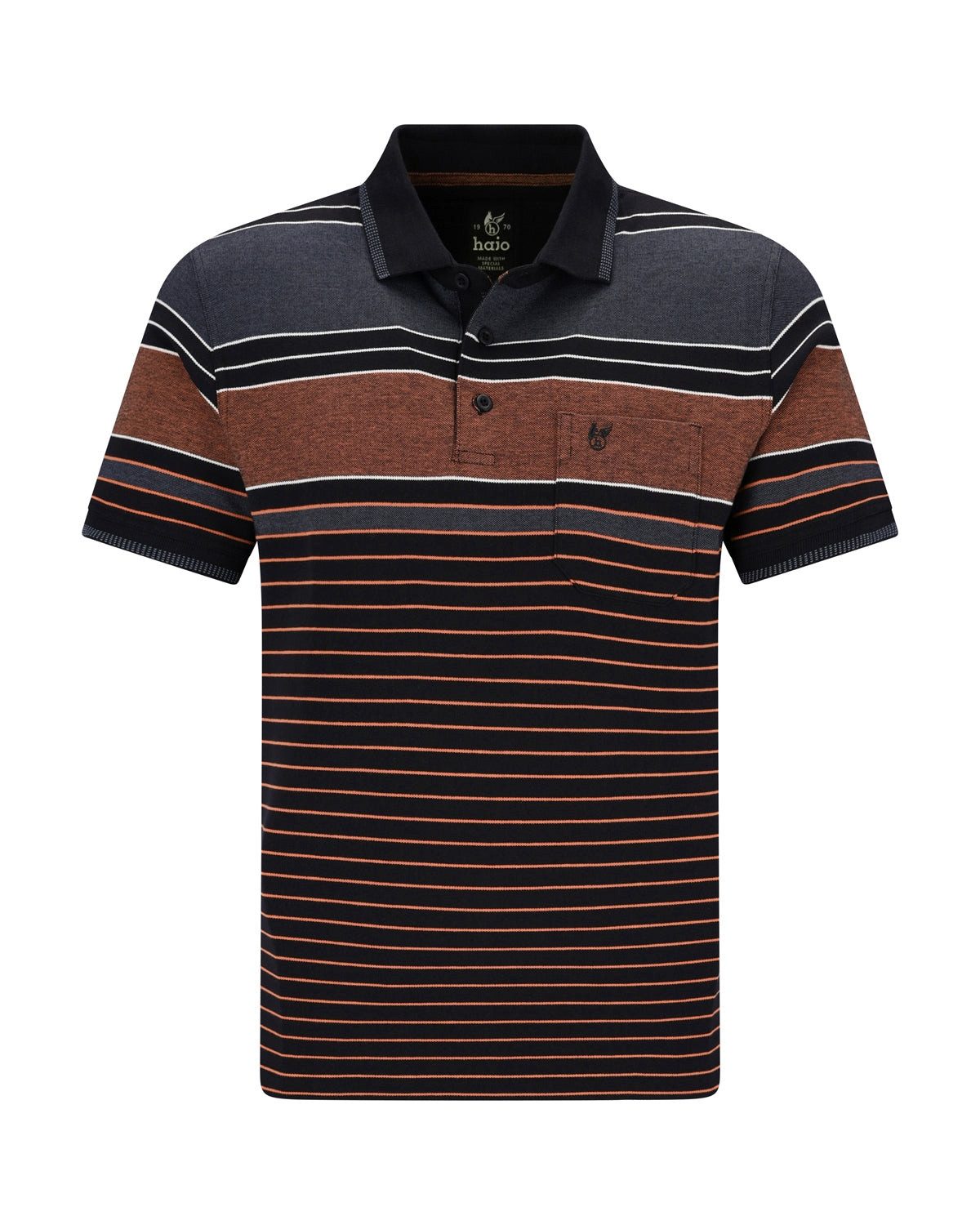Hajo Poloshirt Poloshirt in Pikee und Streifenmix in stay fresh-Qualität günstig online kaufen