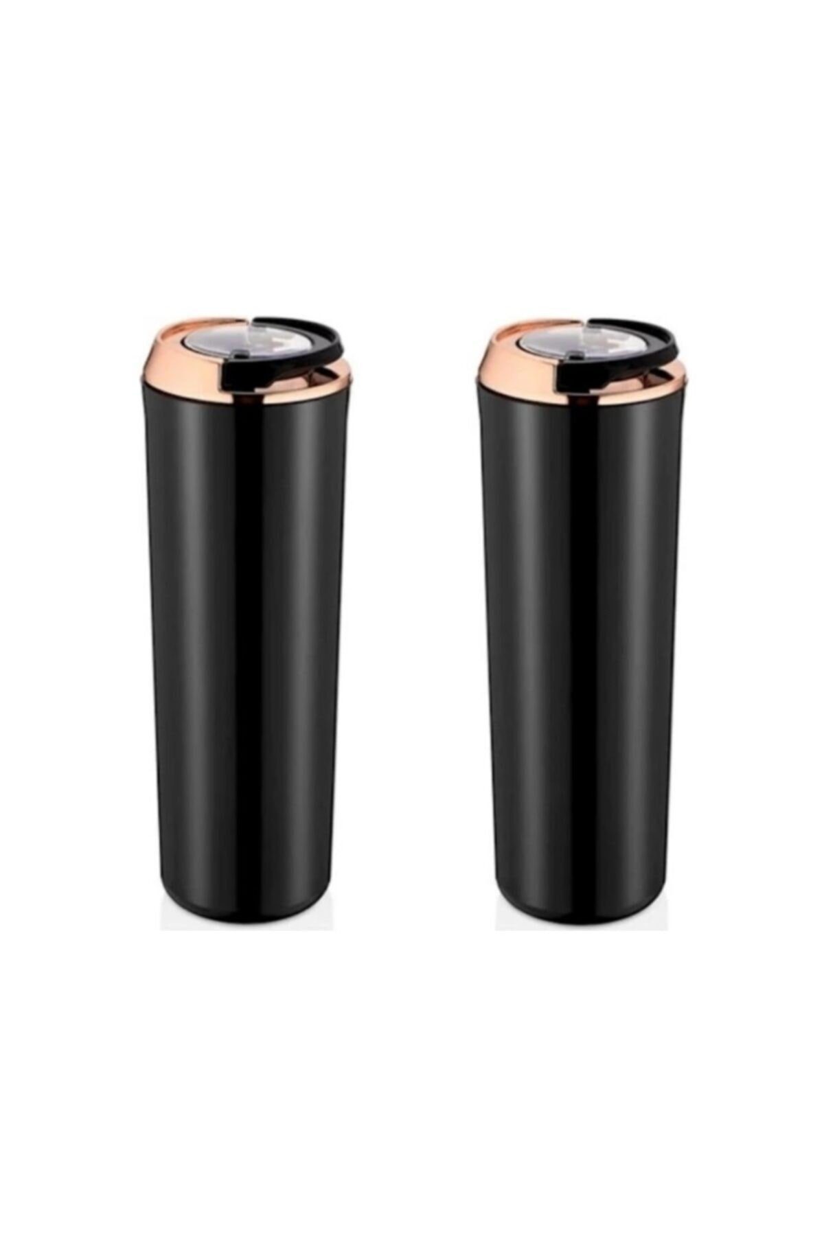Aufbewahrungsbox Luxus runder Vakuum-Aufbewahrungsbehälter 2er Set 2x1750ml, Schwarz