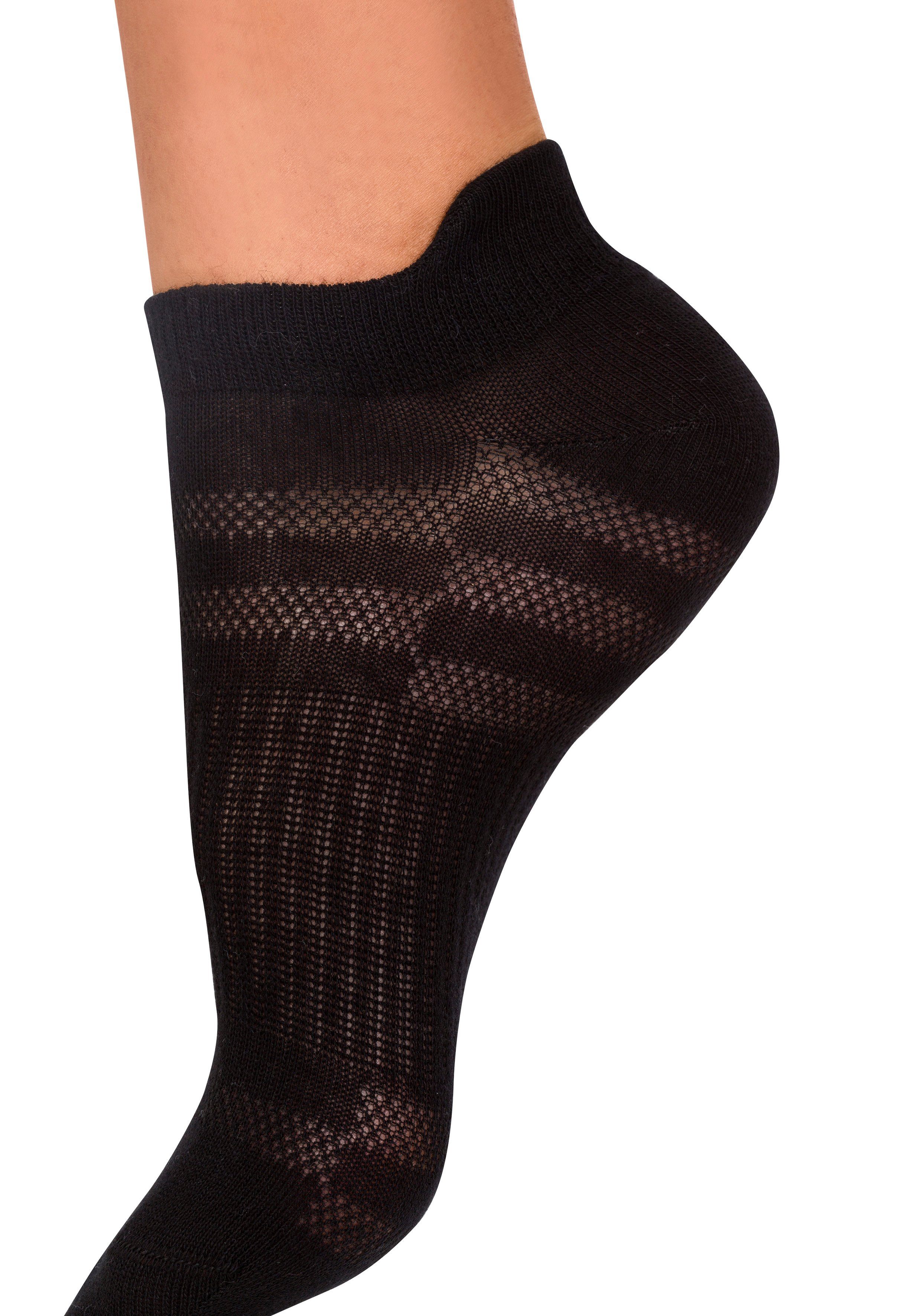 LASCANA ACTIVE Sneakersocken Damen Kurze, Niedrige Socken aus Baumwolle für Sneaker, ohne Frottee (Packung, 7-Paar, Gr. 35-38 bis 39-42) in Piqué-Optik, Mittelf – Bild 5 von 5