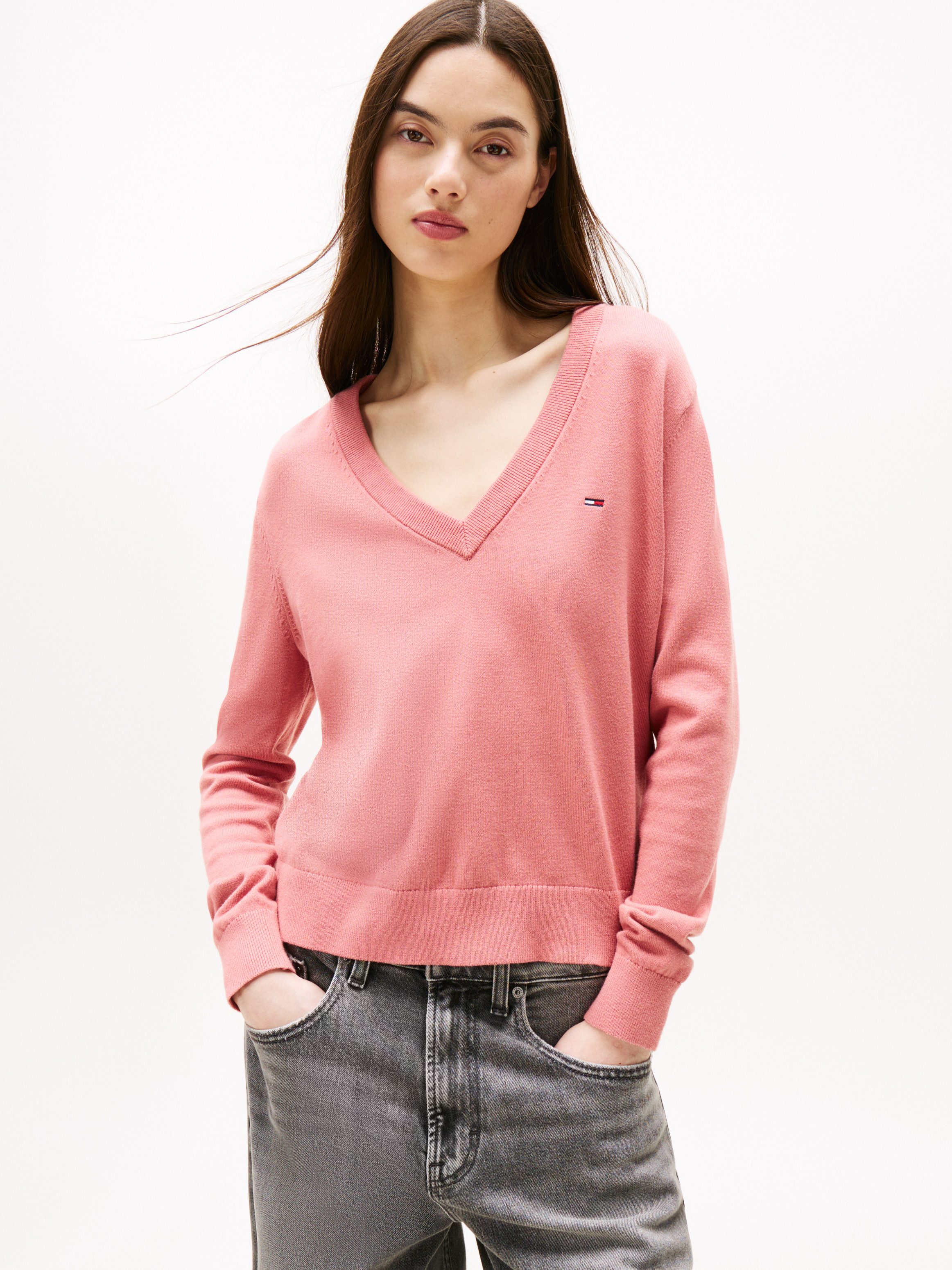 Tommy Jeans V-Ausschnitt-Pullover TJW ESSENTIAL VNECK günstig online kaufen