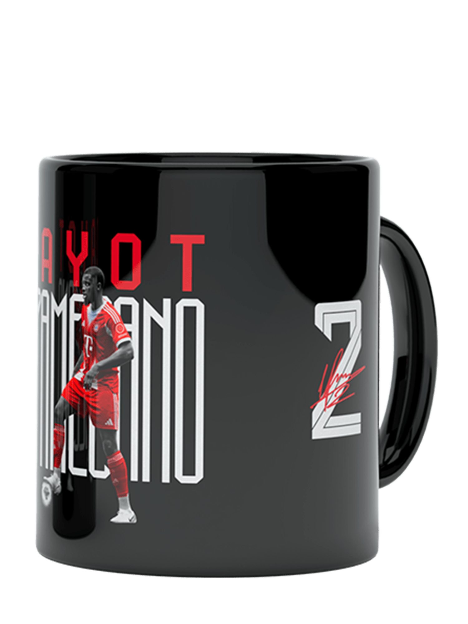 FC Bayern München Tasse FC Bayern München I Tasse Upamecano 0,3 l I Schwarz, Keramik