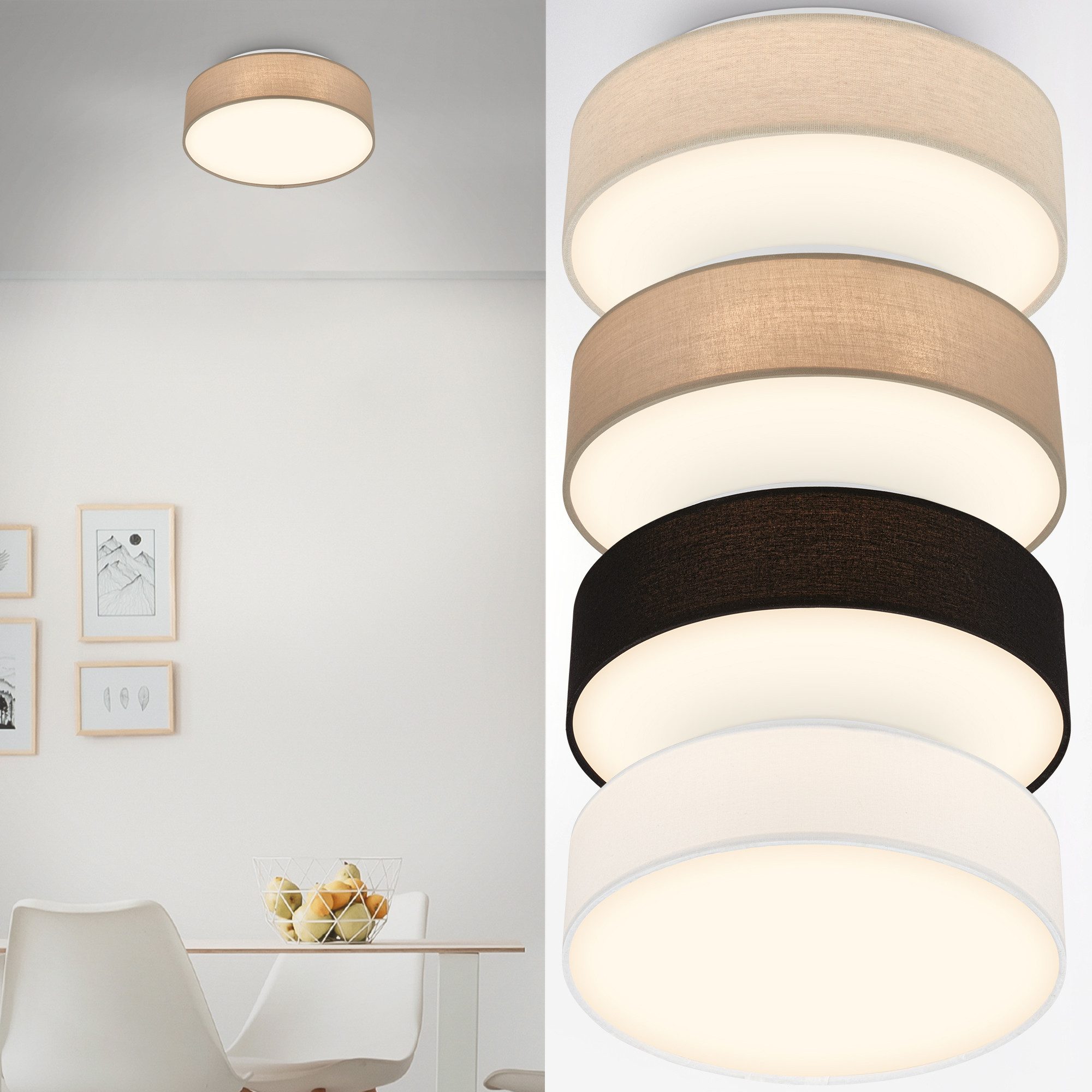 Briloner Leuchten LED Deckenleuchte DUCK, LED fest integriert, 30x10,5 cm, Wohnzimmer, Schlafzimmer, Flur, Küche