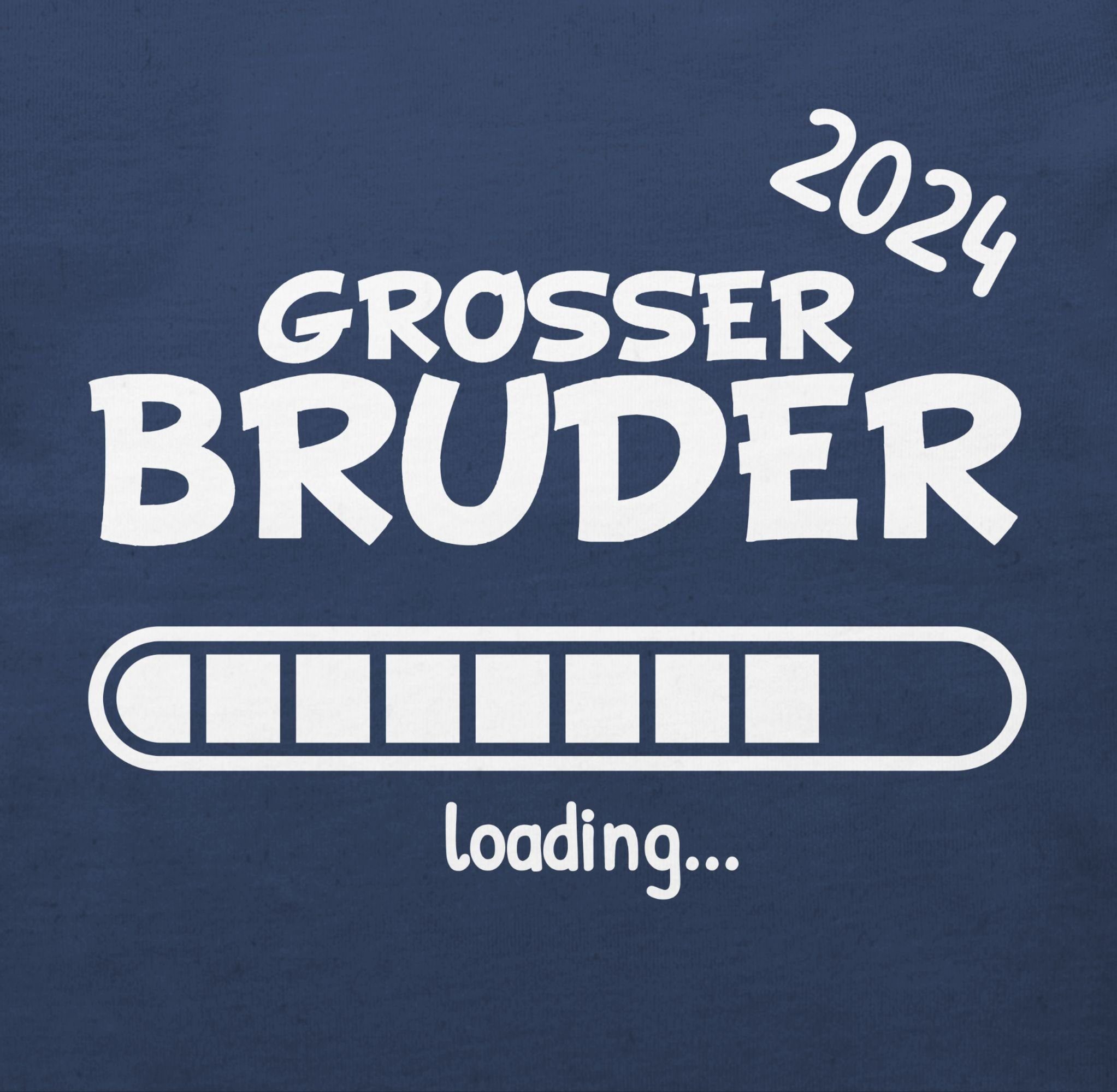 Shirtracer T-Shirt Großer Bruder 2024 Navy Großer Blau 1 Bruder loading