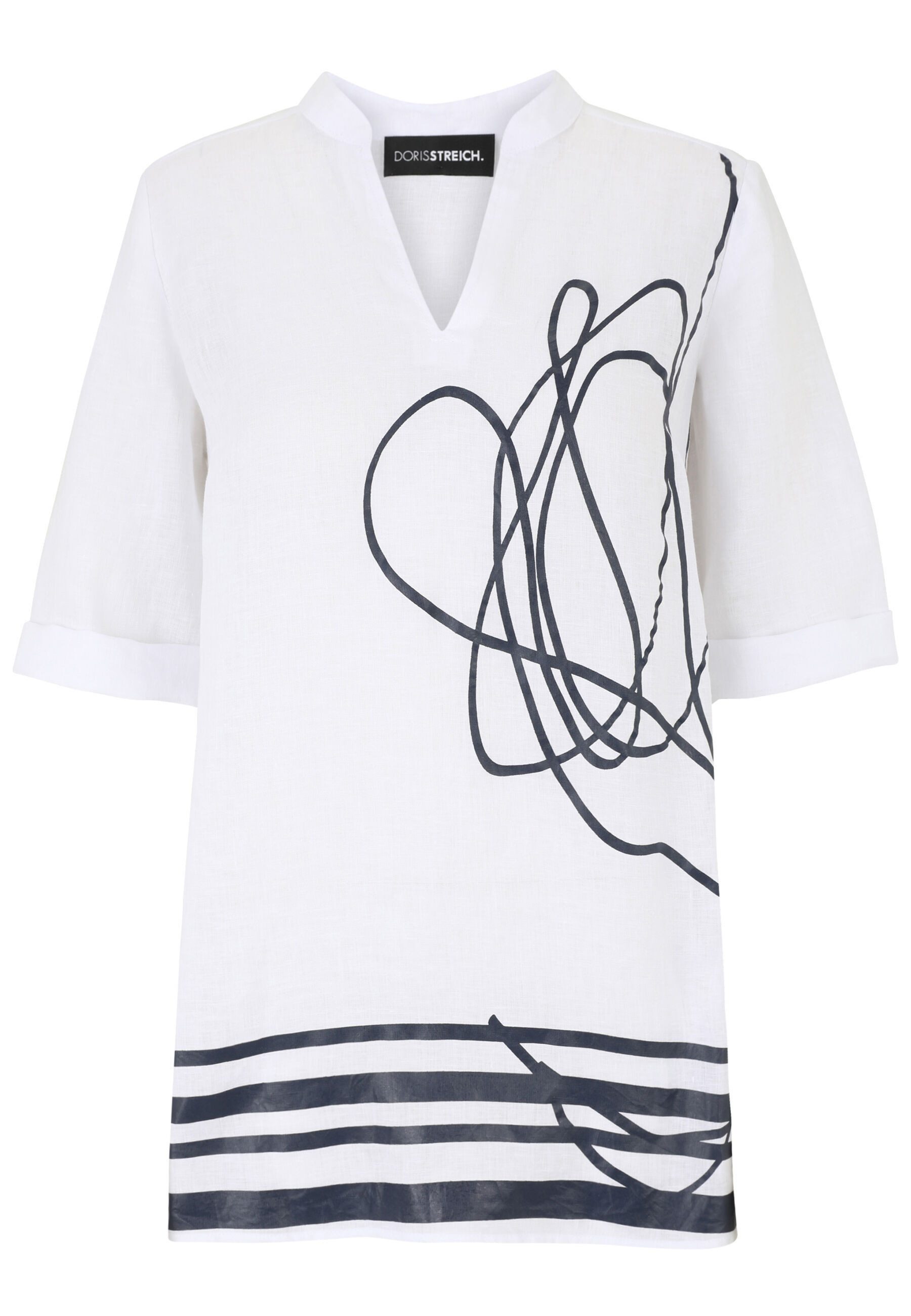 Doris Streich Klassische Bluse mit Motiv-Print