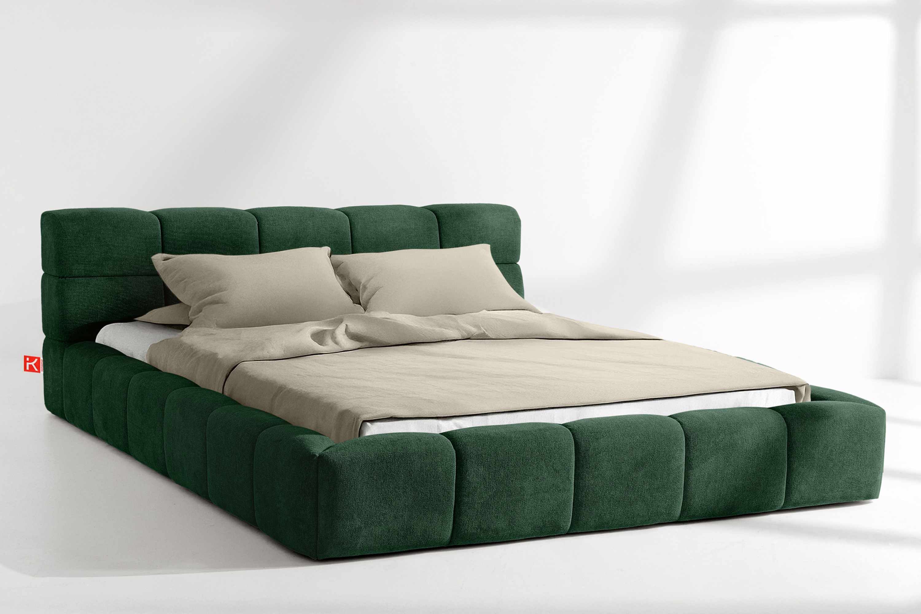 KONSIMO® Polsterbett Doppelbett AERI mit Stauraum, günstig online kaufen
