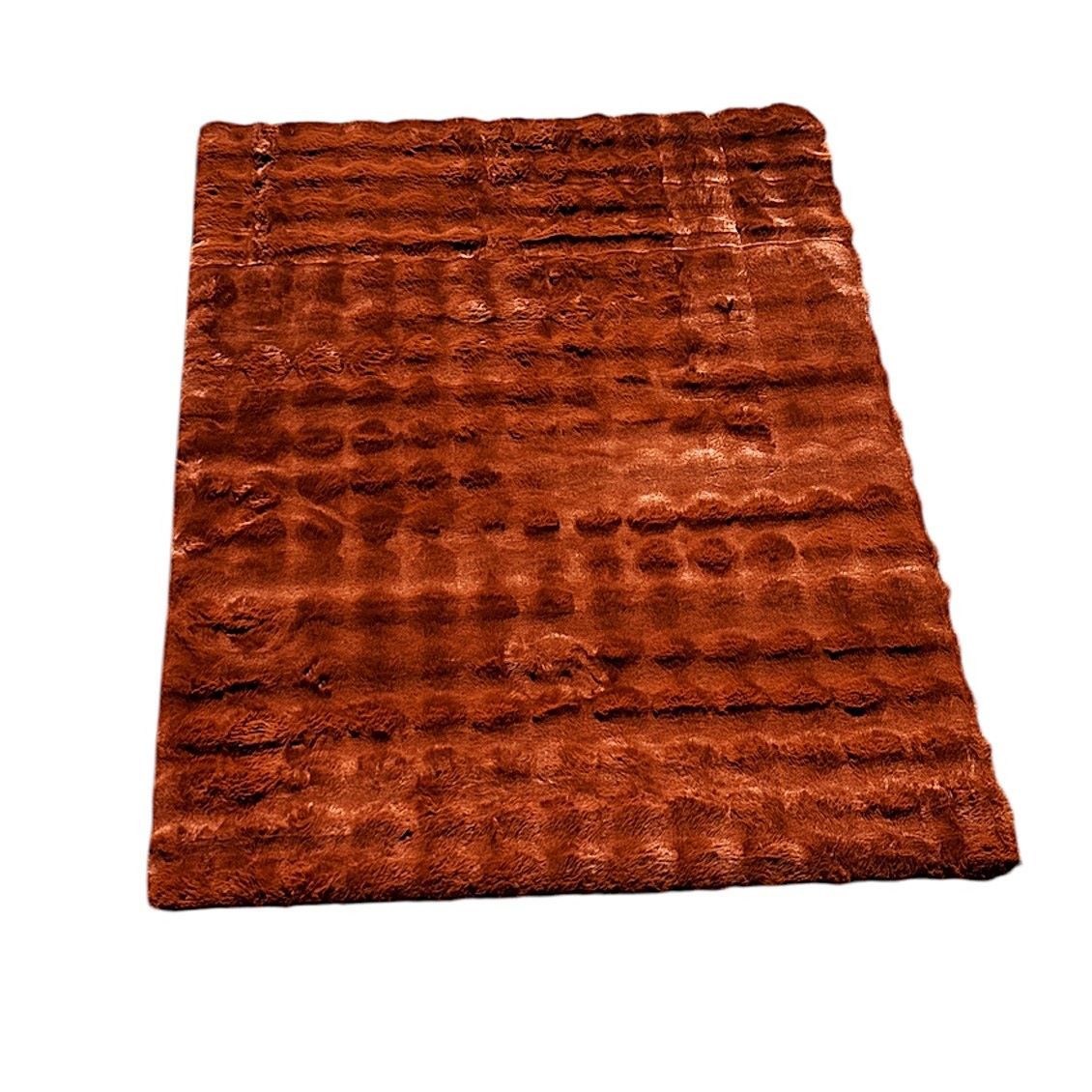 Toker Collection® Fellteppich Kunstfellteppich, besonders weich und kuschelig Hoch-Tief-Effekt, 120 x 170 cm, Kunstfellteppich mit Bubble Optik