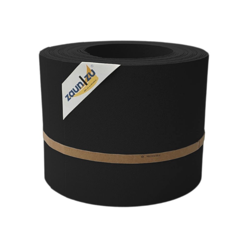 zaunzu Sichtschutzstreifen PP Sichtschutzstreifen Doppelstabzaun Anthrazit,10x 2,55m, (10x Einzelstreifen, Praktisch in einer Rolle), 5 Jahre garantierte Farbechtheit