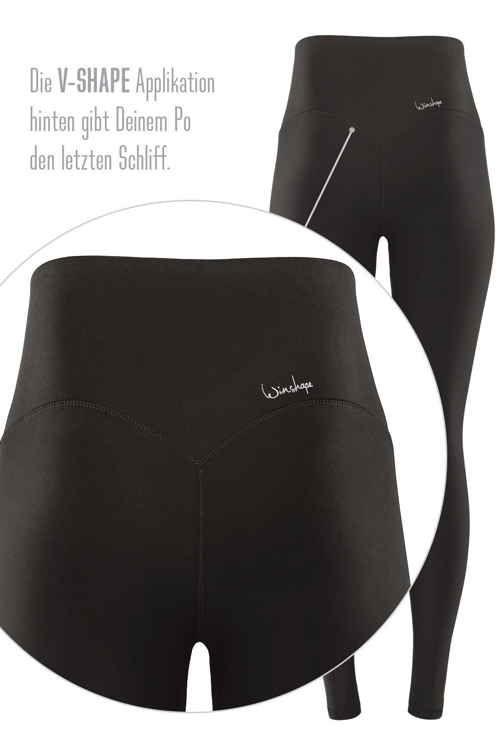 Winshape Leggings Functional Comfort HWL117C mit V-Shape Applikation und Core-Bund – Bild 5 von 5