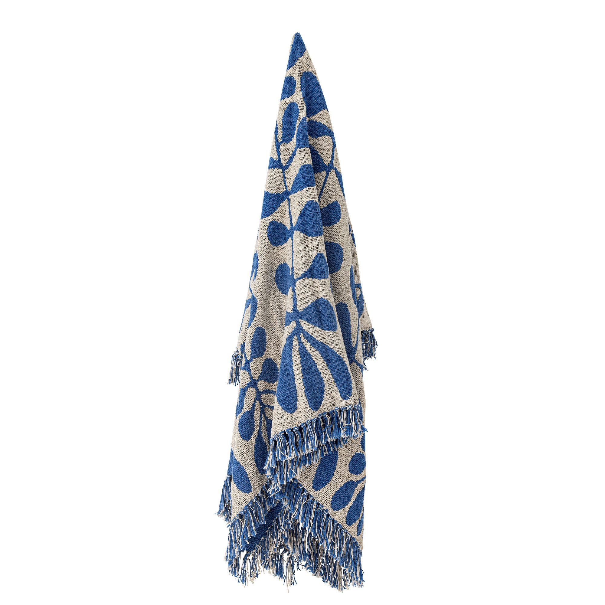 Wohndecke Bloomingville Nevine Decke, Blue, 160 x 130 cm, Bloomingville günstig online kaufen