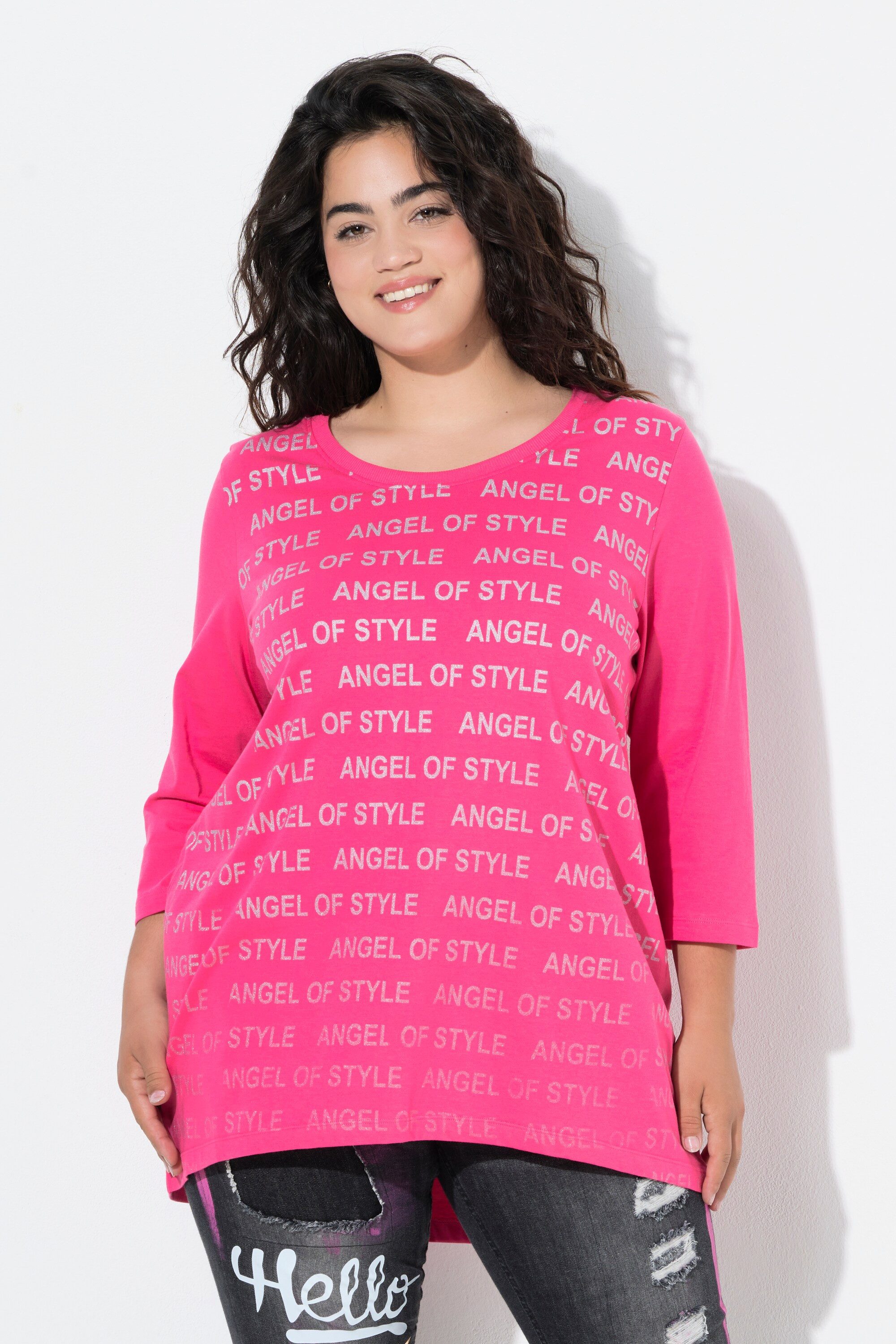 Angel of Style T-Shirt T-Shirt A-Linie Angel of Style Wordingmuster günstig online kaufen