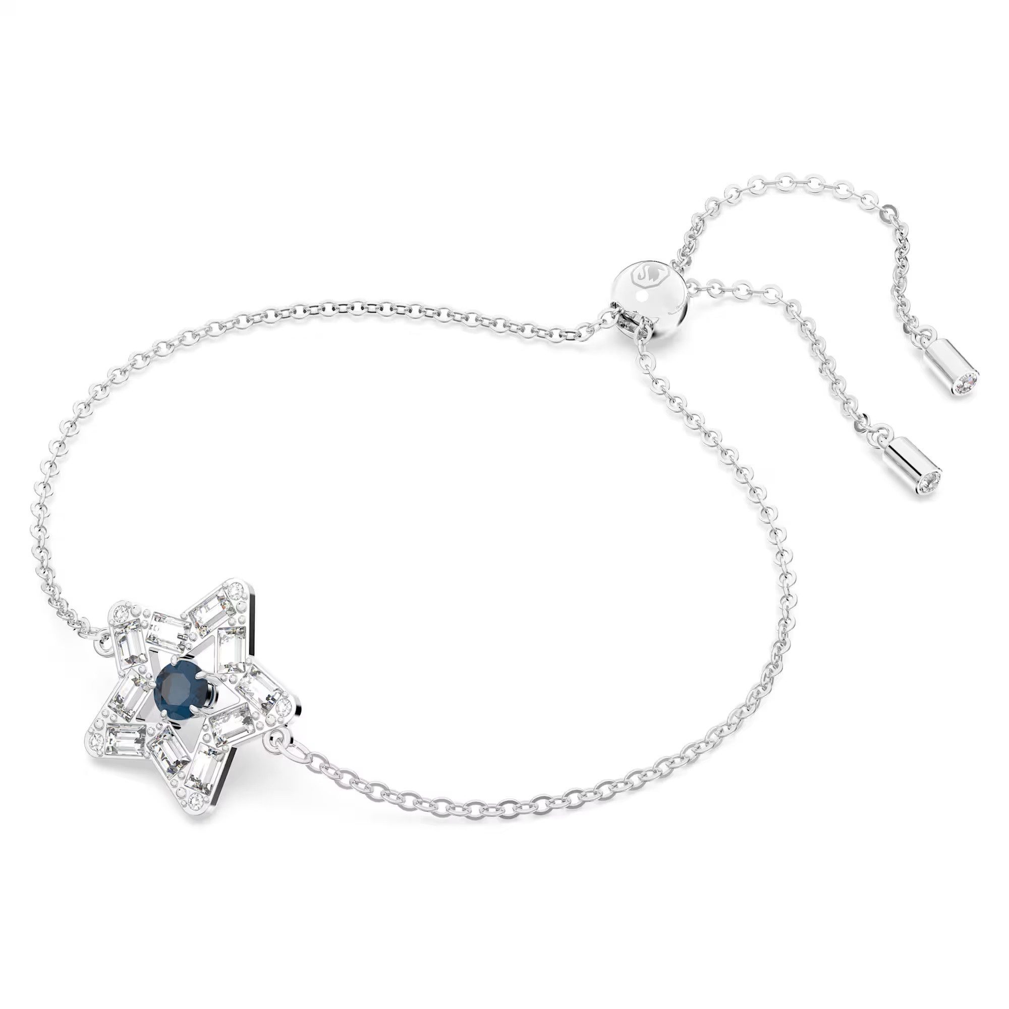 Swarovski Armband Stella Armband Verschiedene Schliffe, Stern, Blau, Rhodin günstig online kaufen