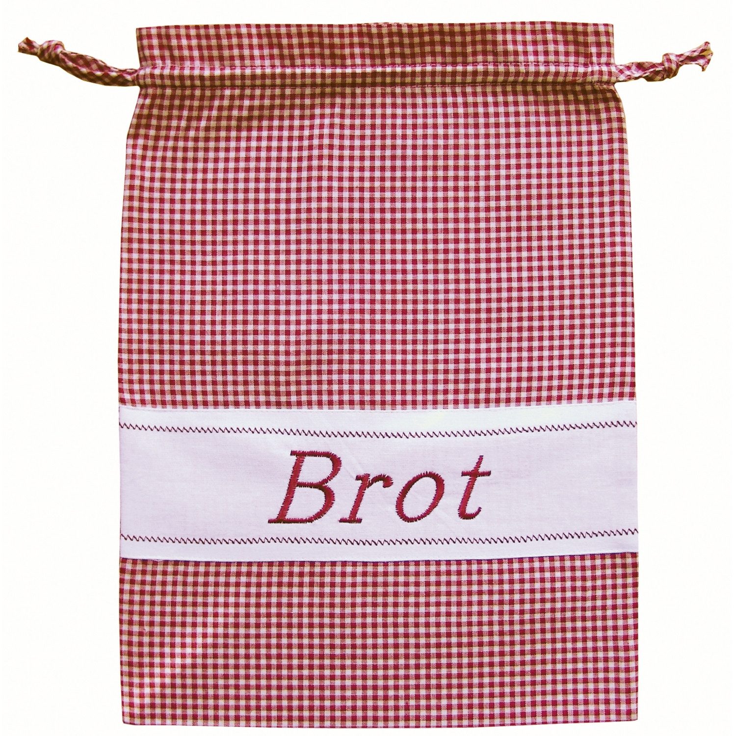 texpot Brottasche Brotbeutel kariert mit Zugband, 50% Baumwolle / 50% Polyester, (1-tlg)