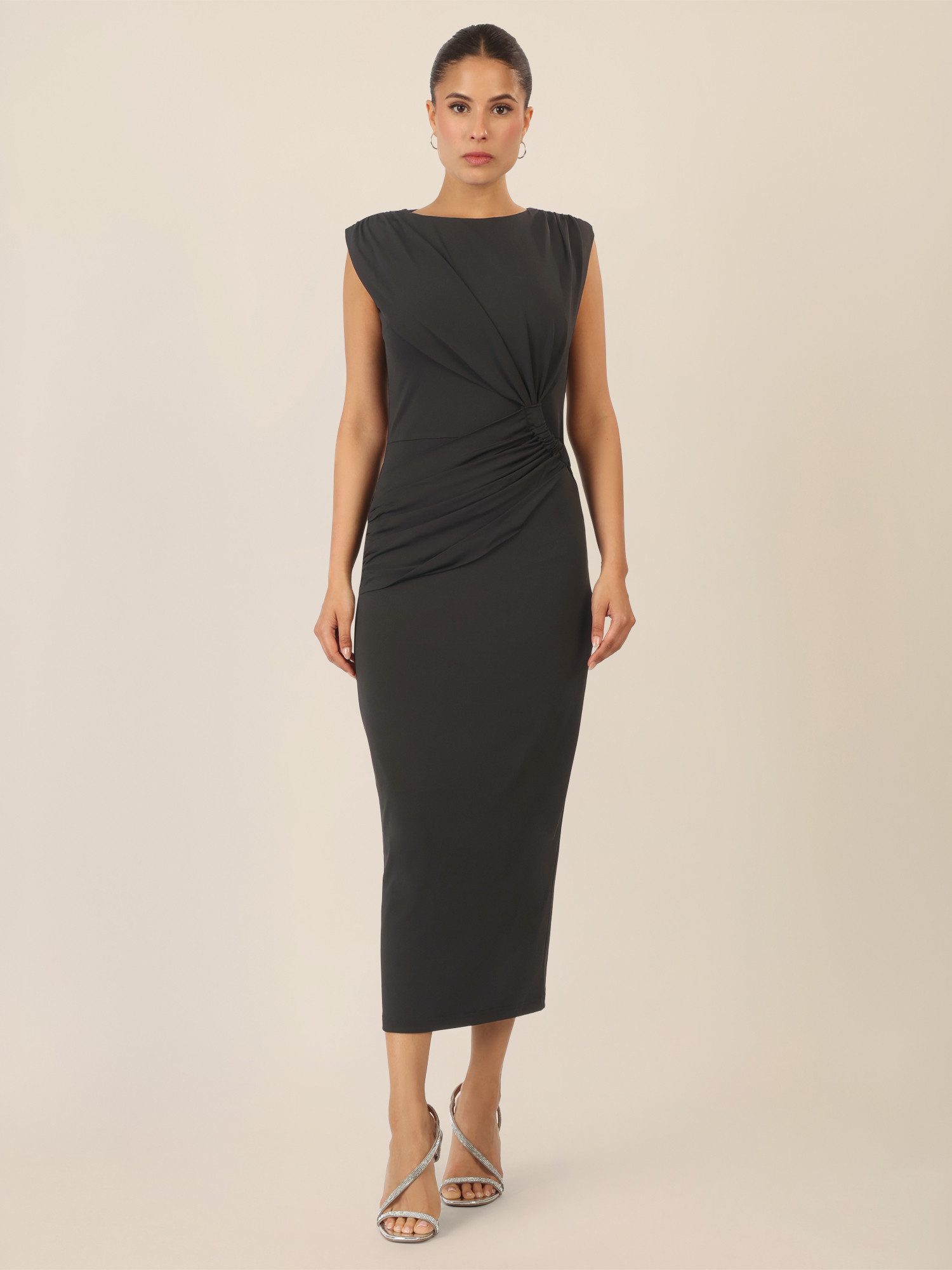 Apart Midikleid mit Drapierung und Raffdetail günstig online kaufen