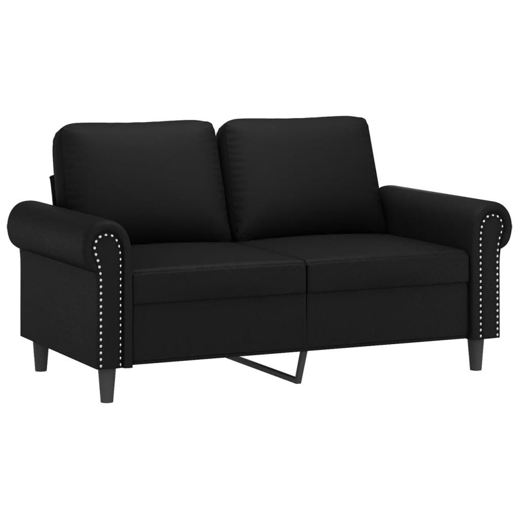 vidaXL Sofa 2-Sitzer-Sofa Schwarz 120 cm Kunstleder, 1 Teile