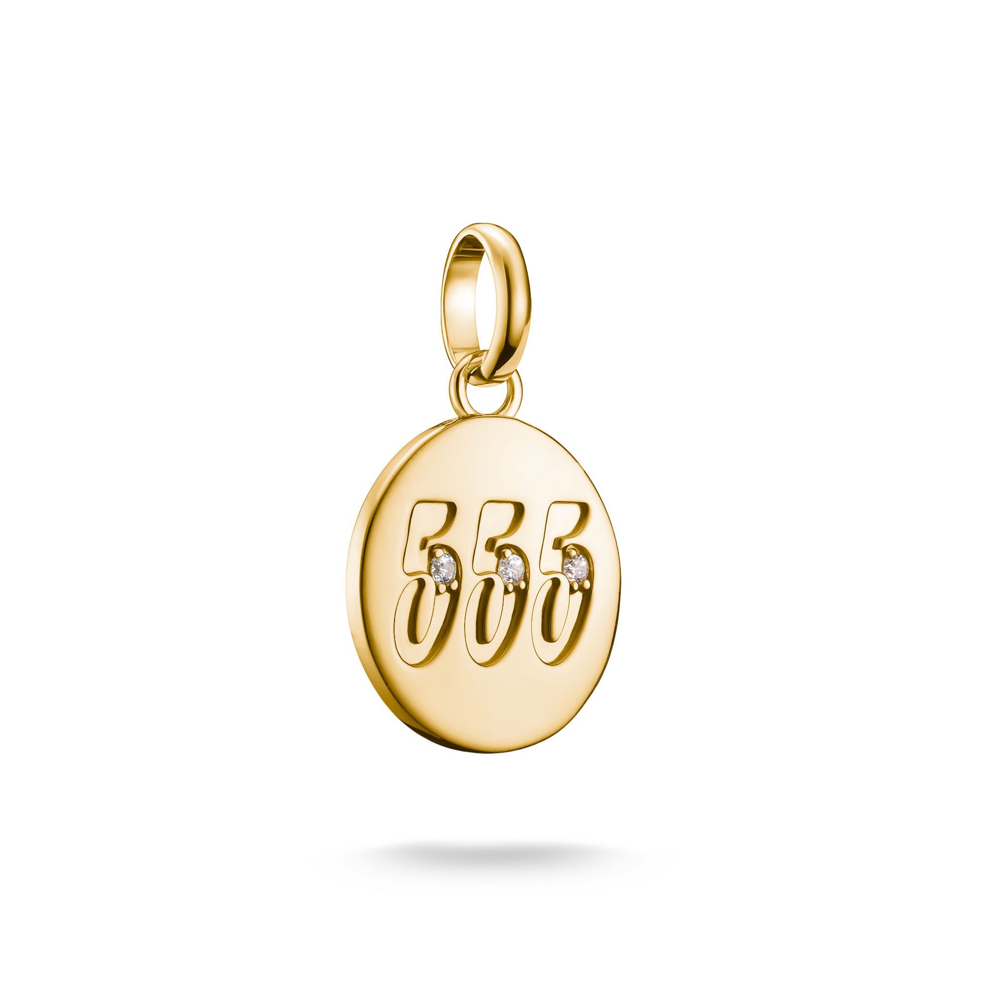 Charm-Einhänger Charm Angel Number 555 vergoldet - Connect