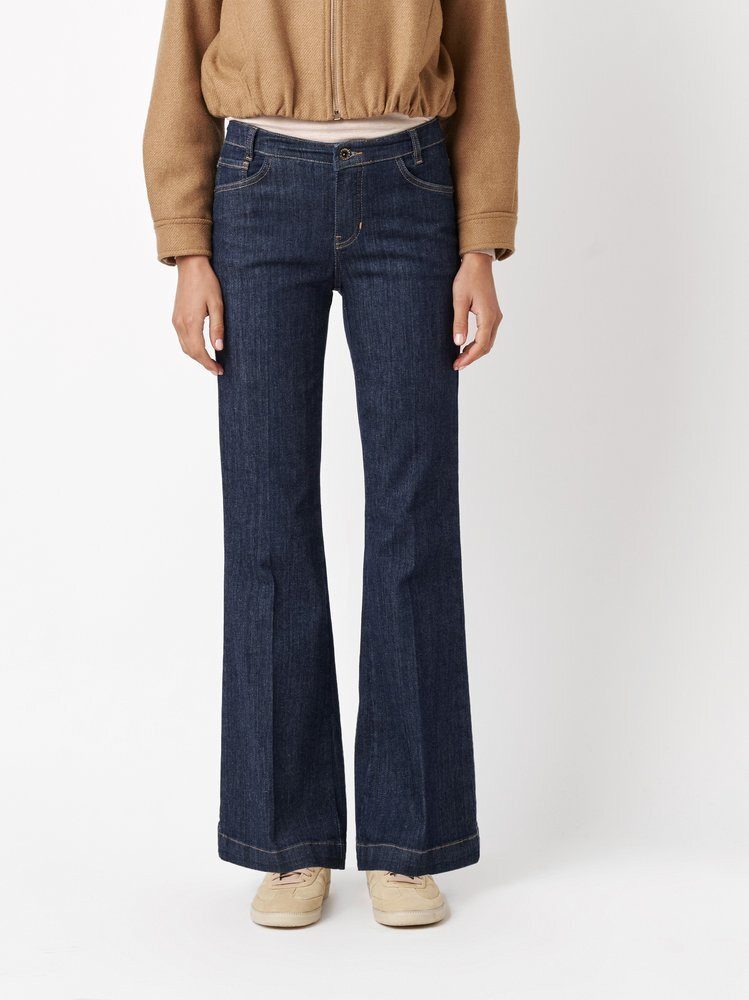 ROSNER Bootcut-Jeans Antonia_341 (1-tlg) mit Bügelfalten