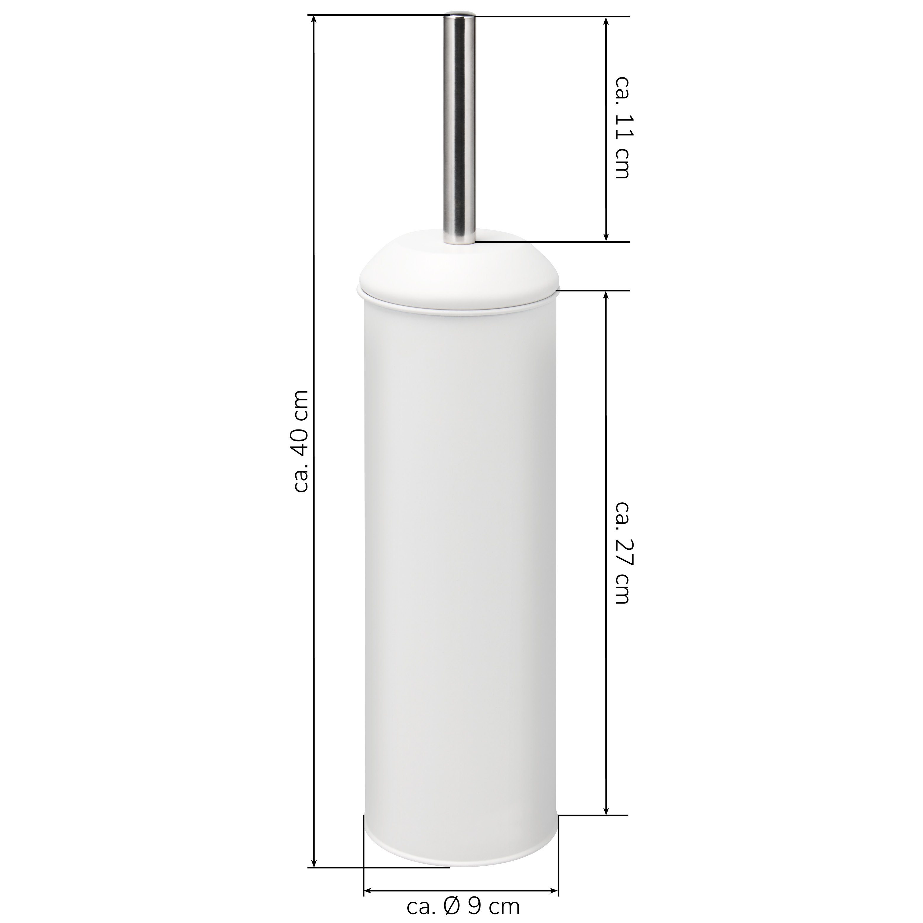 bremermann WC-Reinigungsbürste RIALTO Edelstahl Set) Metall Bürste RIALTO, weiß, Standbürste Badserie WC (kein