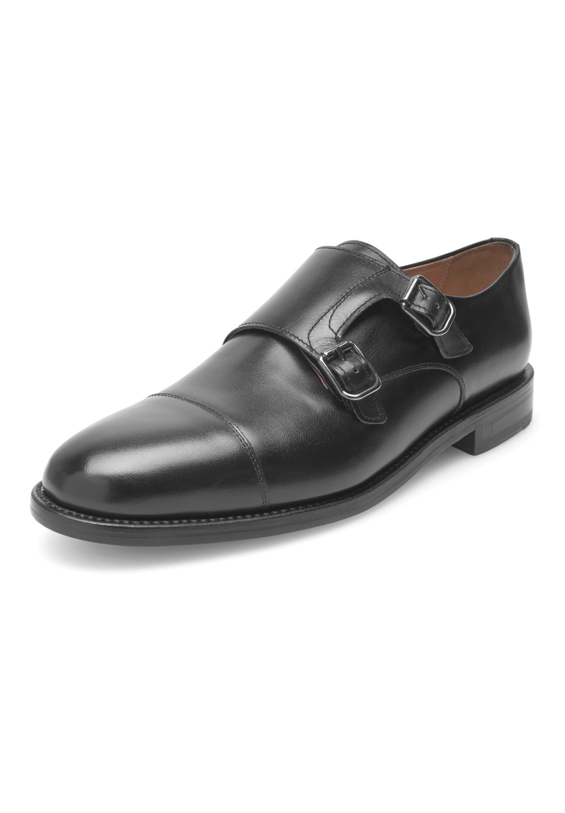 Henry Stevens Winston CDM Schnürschuh Herren Businessschuh Double Monk Strap handgefertigt, Lederschuh
